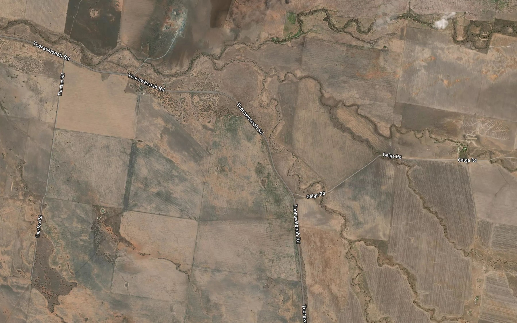 Satellite map of the Frazers Creek