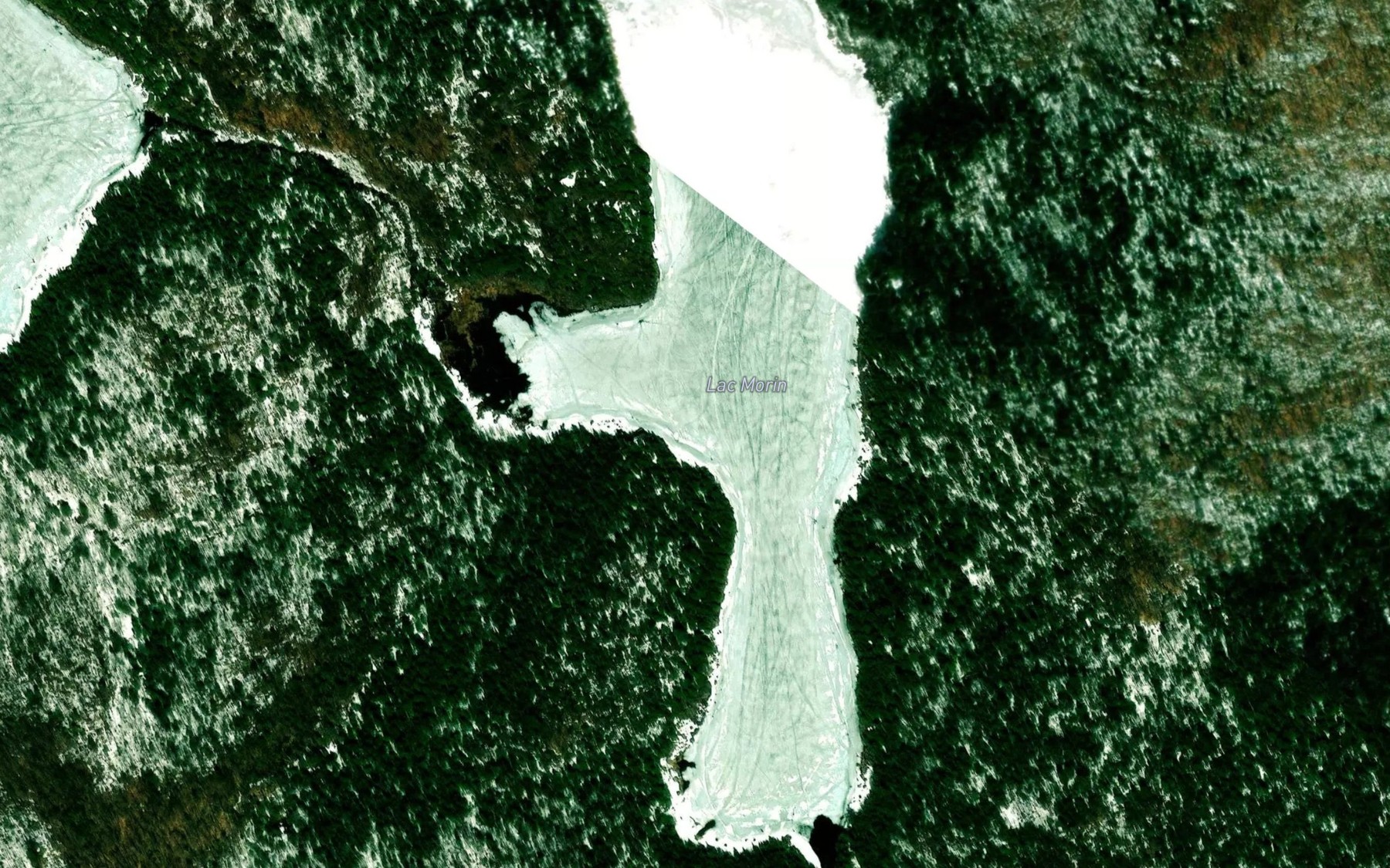 Satellite map of the Lac Morin