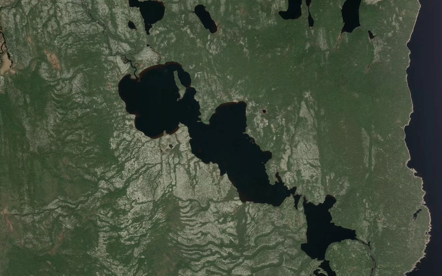 Satellite map of the Lac Alexandre