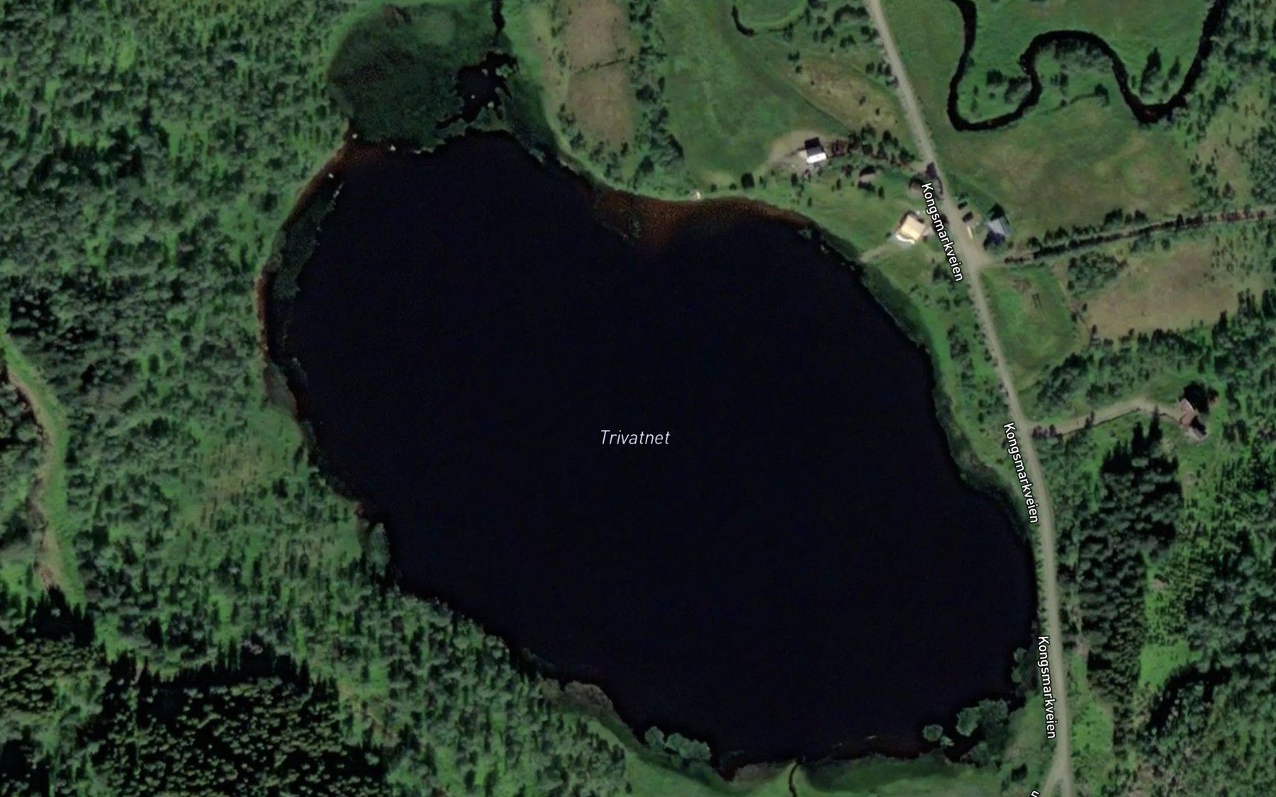 Satellite map of the Trevatnet
