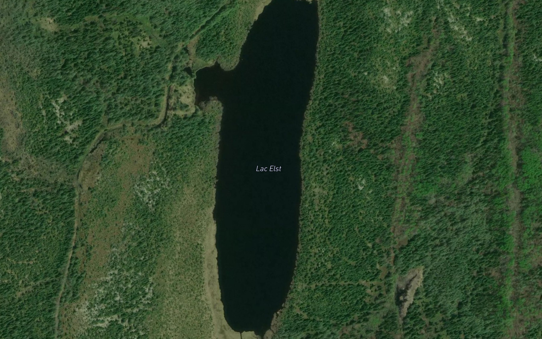 Satellite map of the Lac Elst