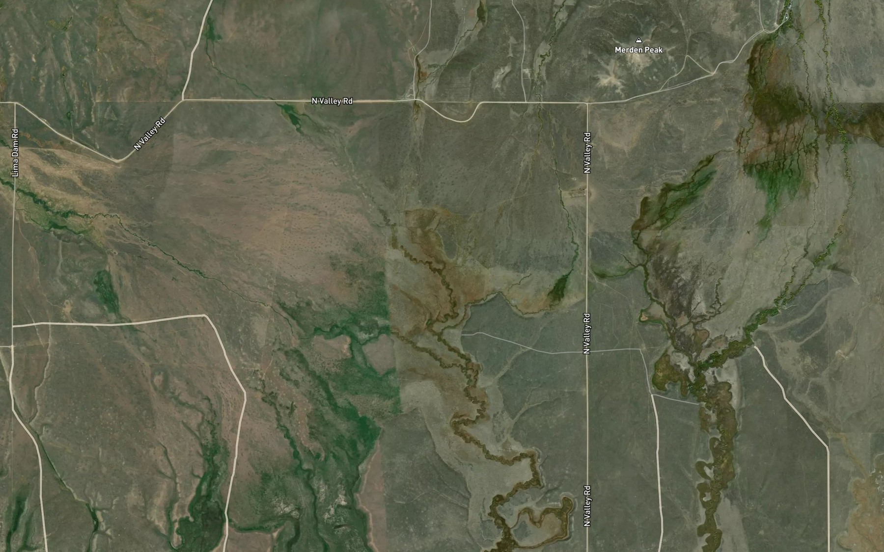 Satellite map of the Second Wolverine Creek