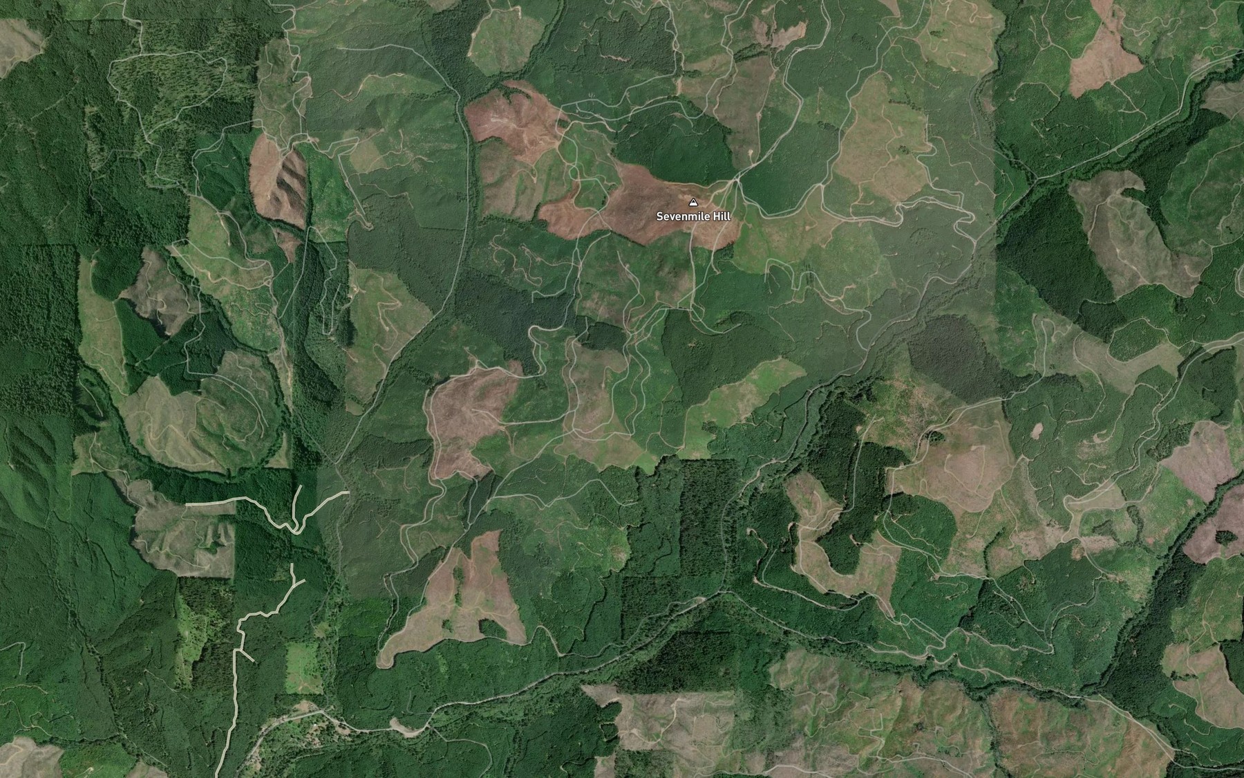 Satellite map of the Bear Wallow Spring