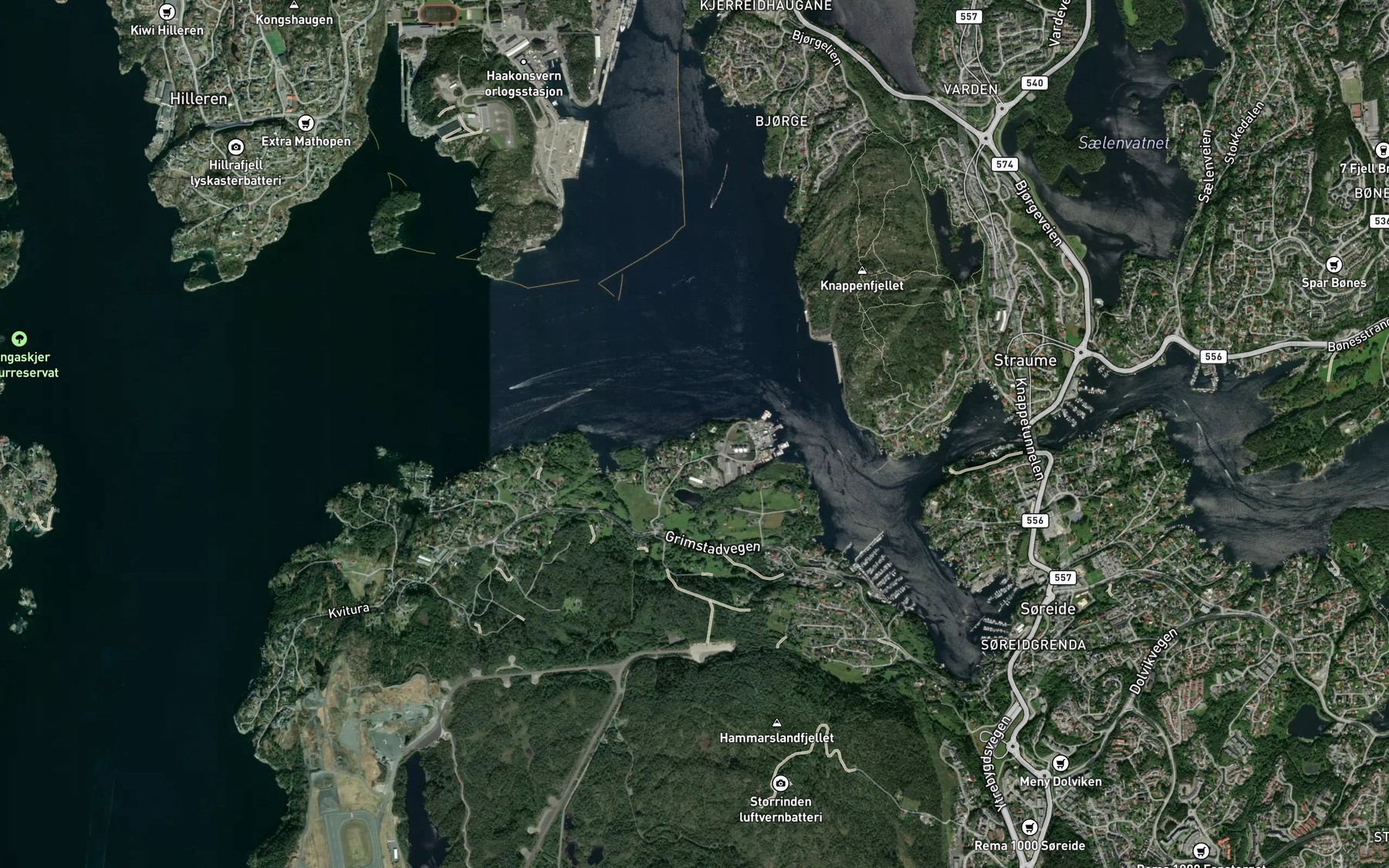 Satellite map of the Blabaervika