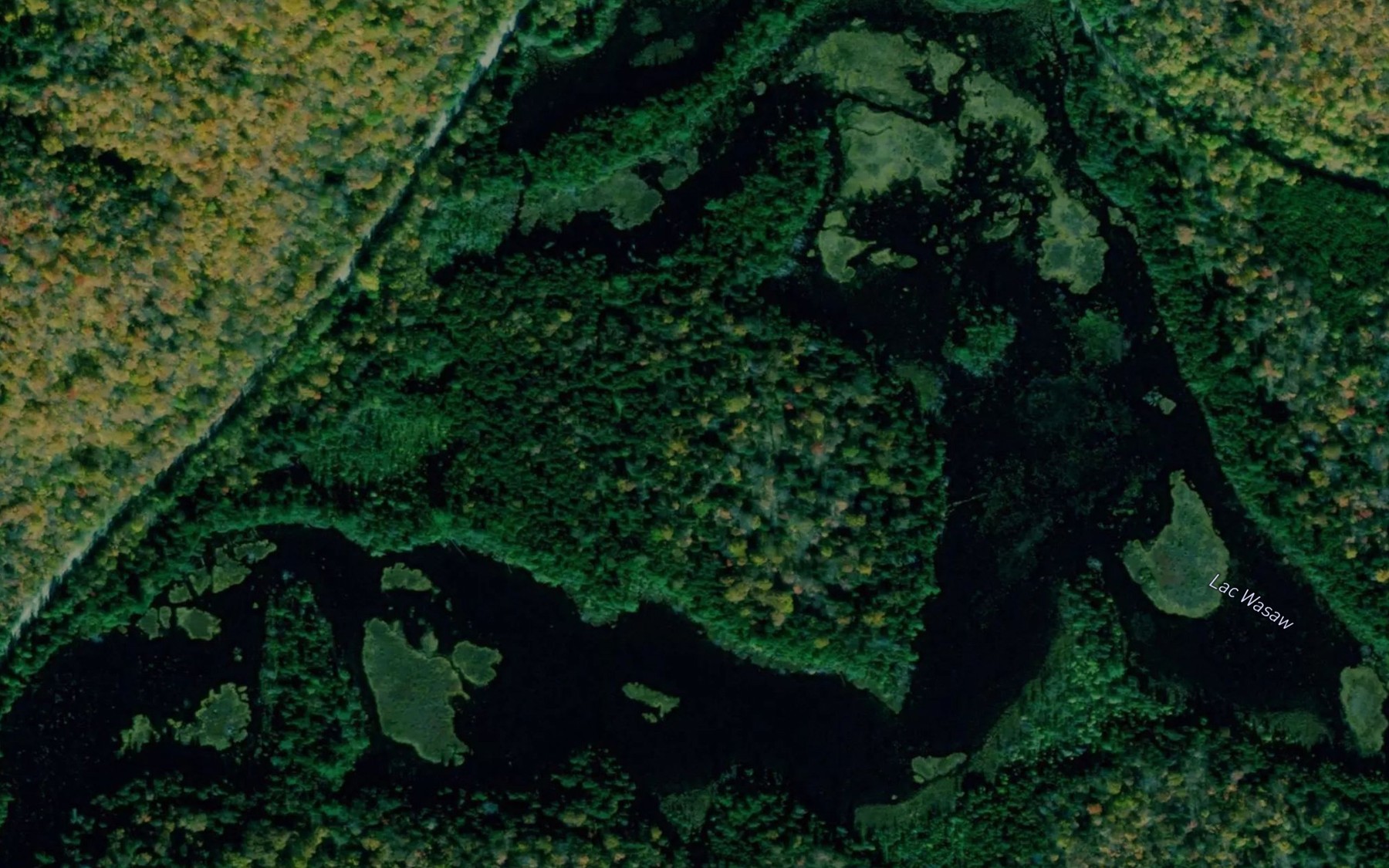 Satellite map of the Lac Wasaw