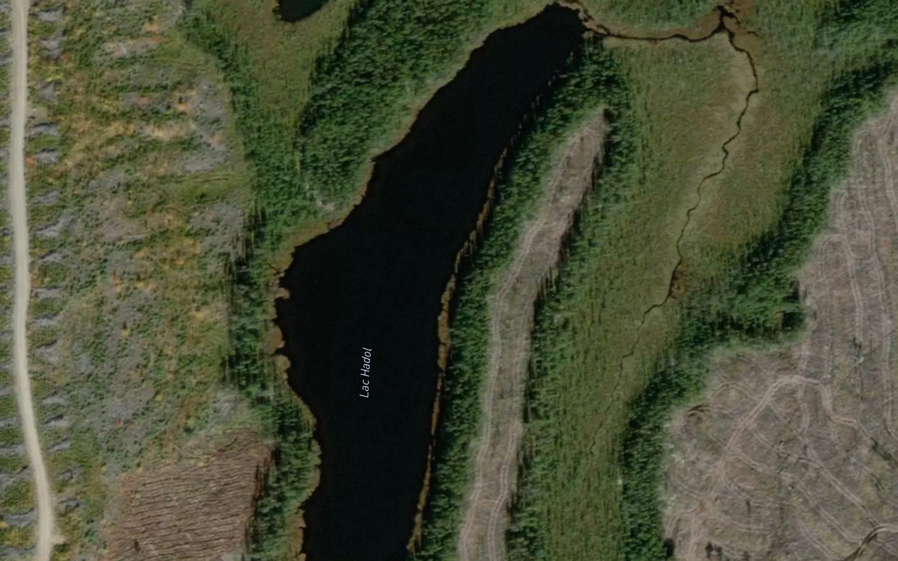 Satellite map of the Lac Hadol