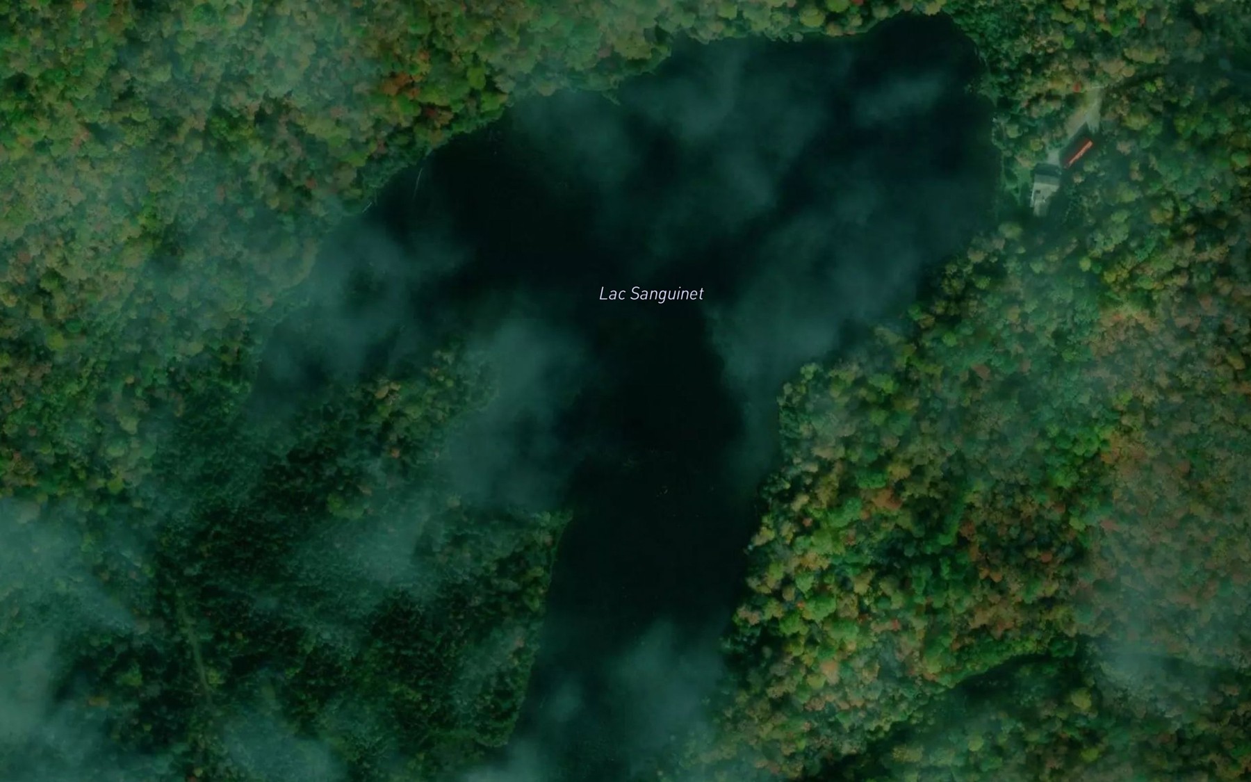 Satellite map of the Lac Sanguinet