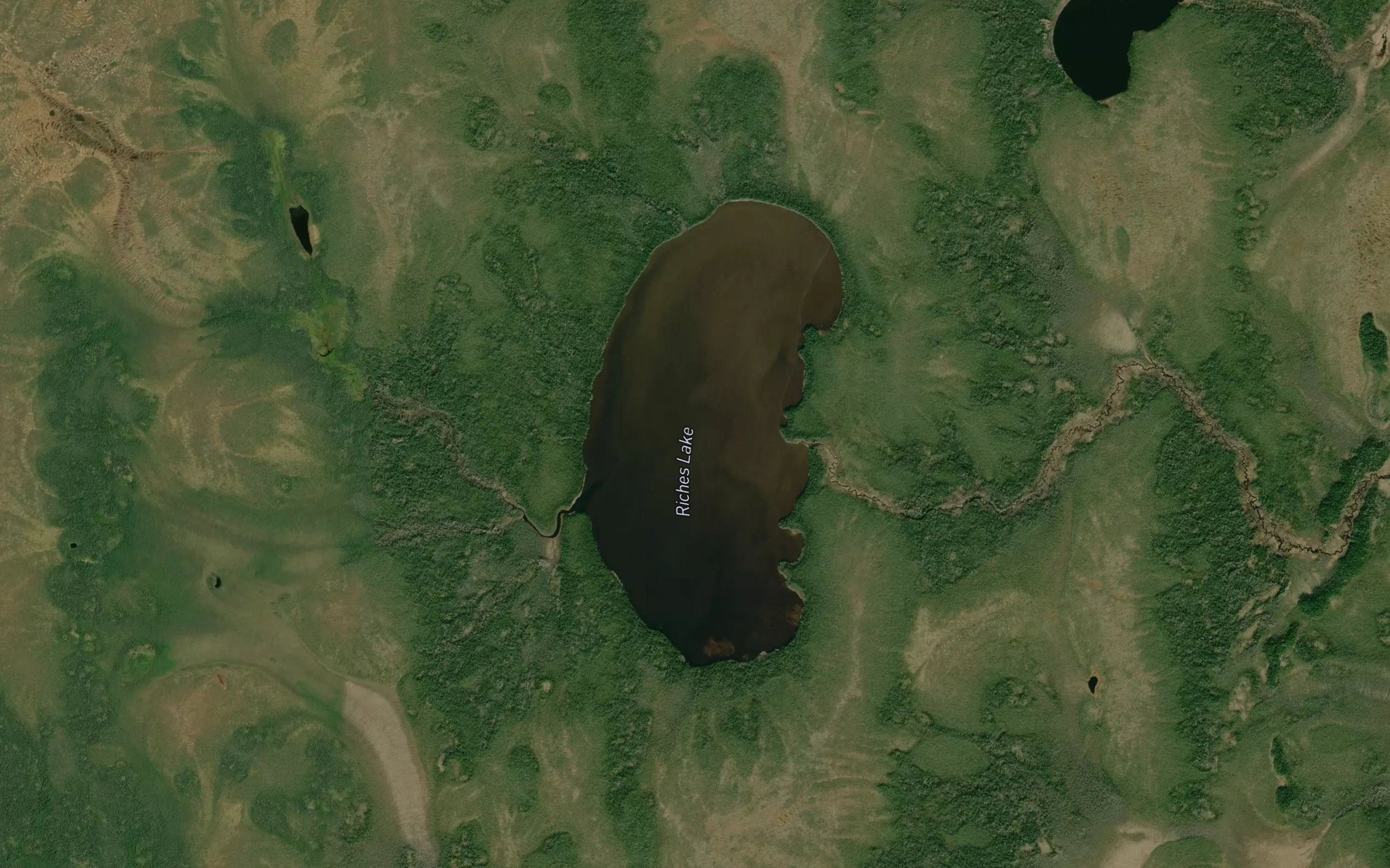 Satellite map of the Riches Lake