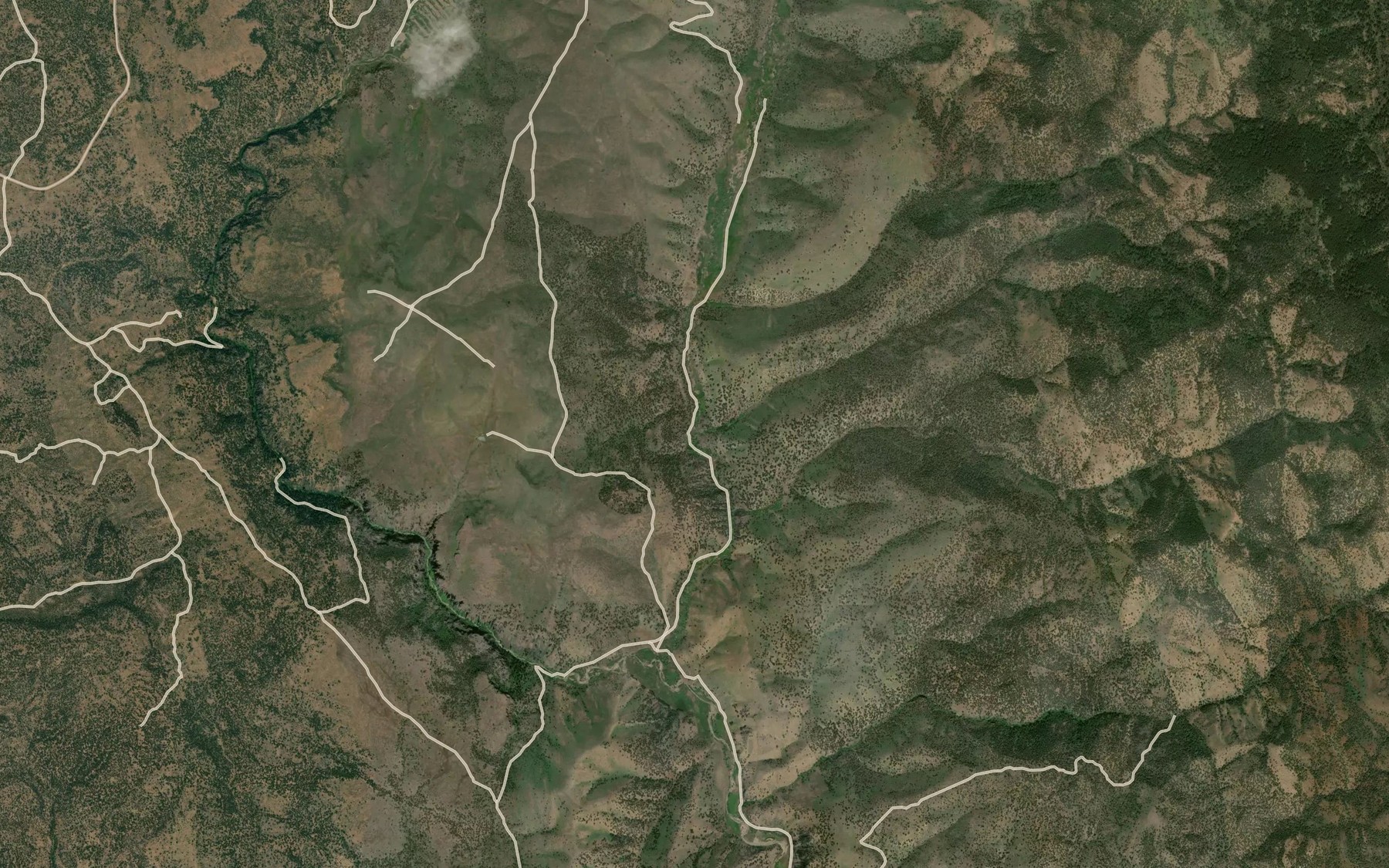 Satellite map of the Big Sawmill Creek
