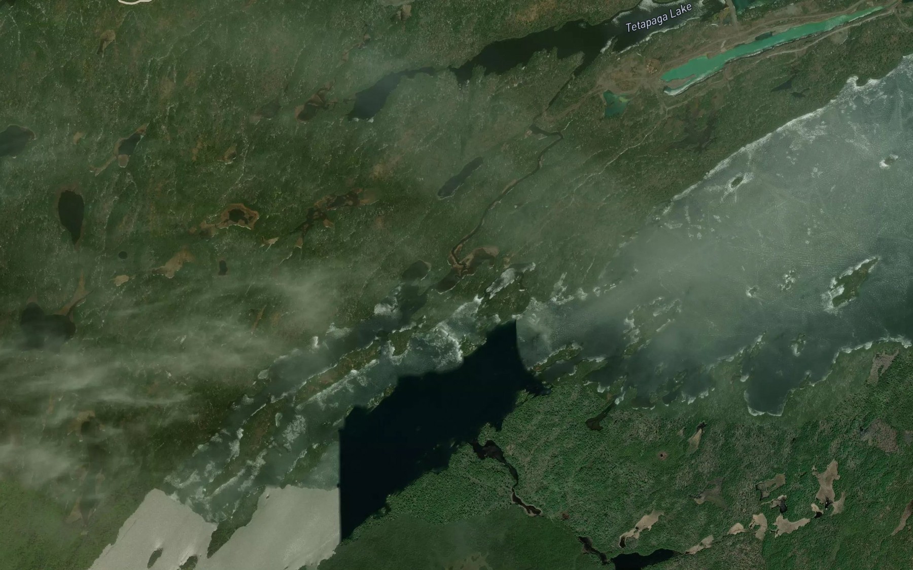 Satellite map of the Tetapaga River