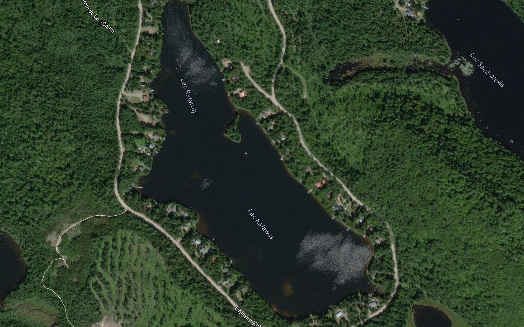 Satellite map of the Lac Kataway
