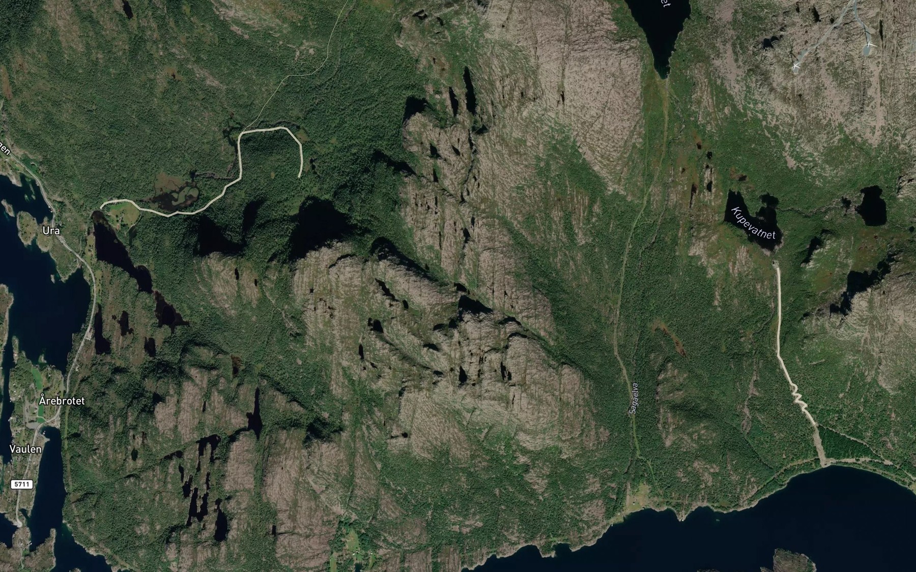 Satellite map of the Lokavatnet