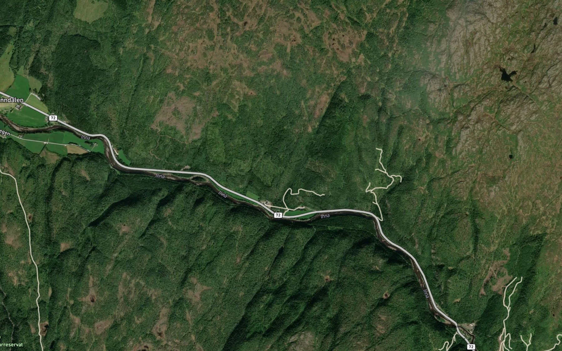 Satellite map of the Inndalseterbekken