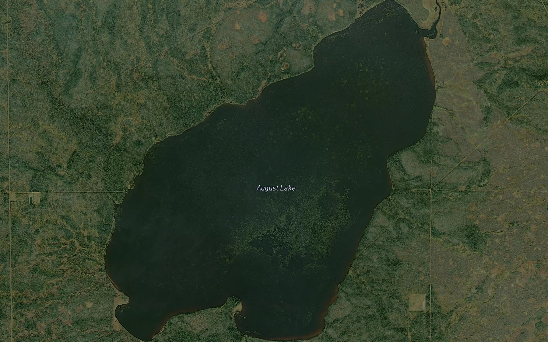 Satellite map of the August Lake