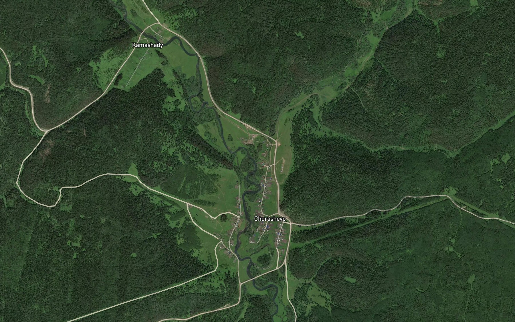 Satellite map of the Kungak