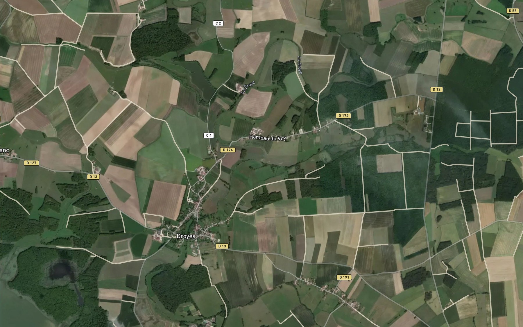 Satellite map of the Heronne