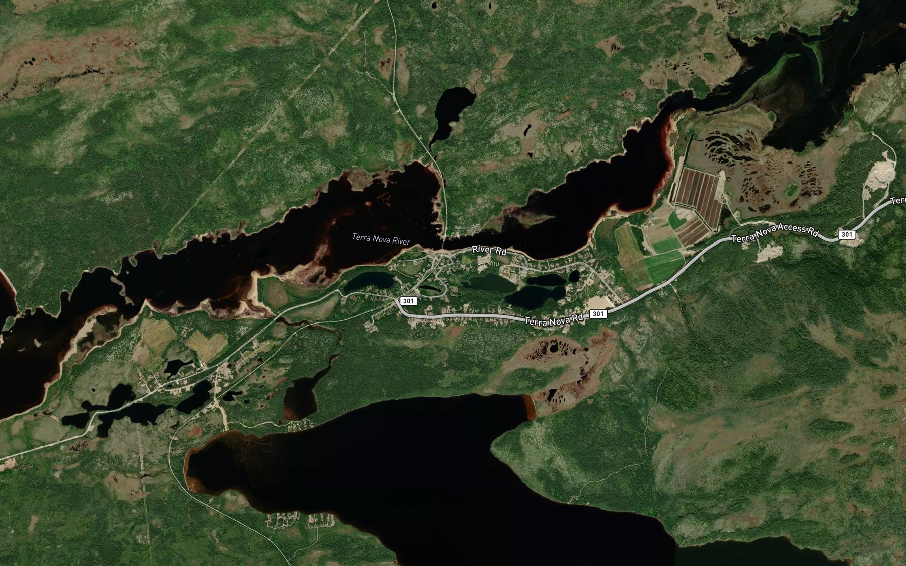 Satellite map of the Mud Pond