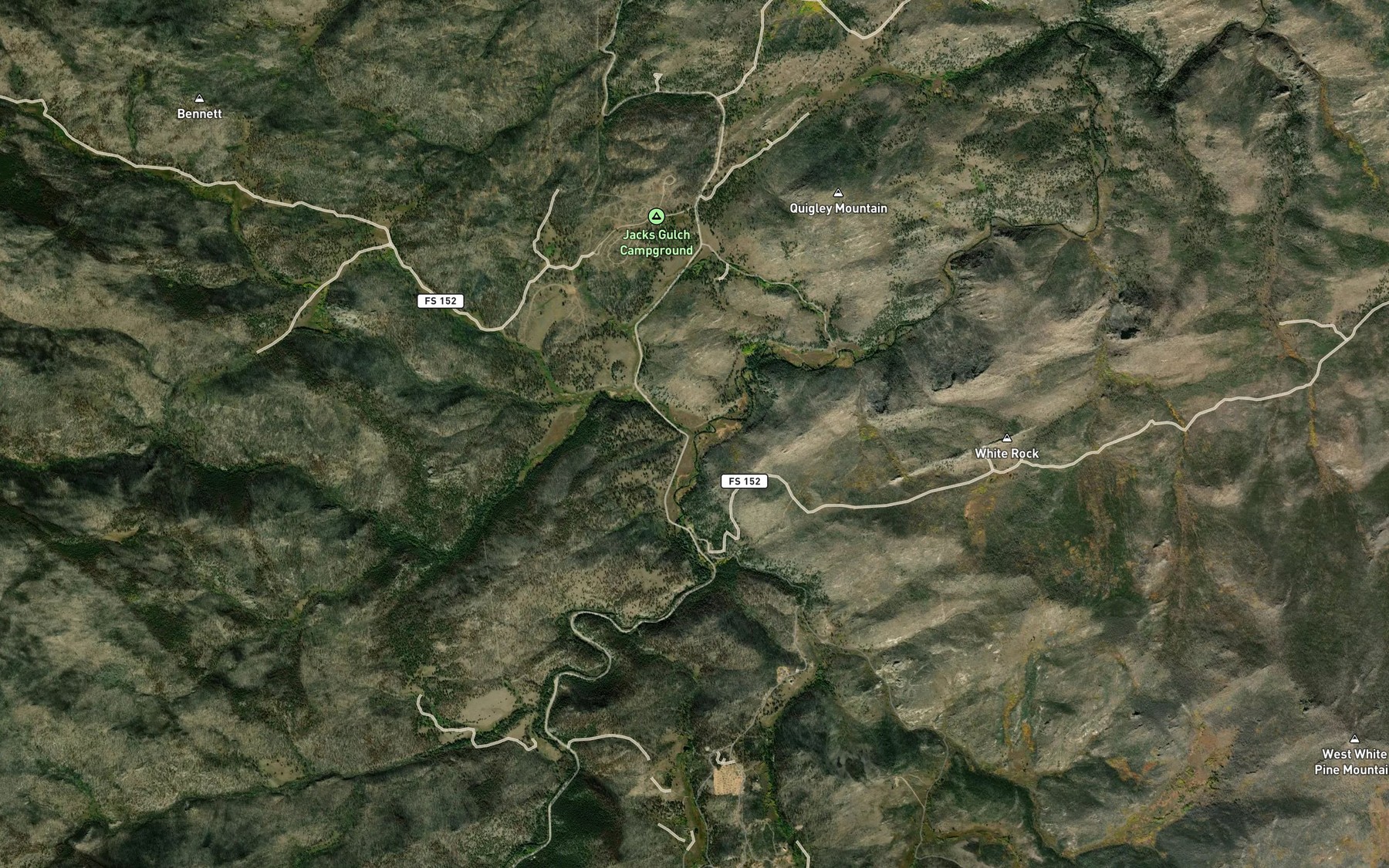 Satellite map of the Little Beaver Creek