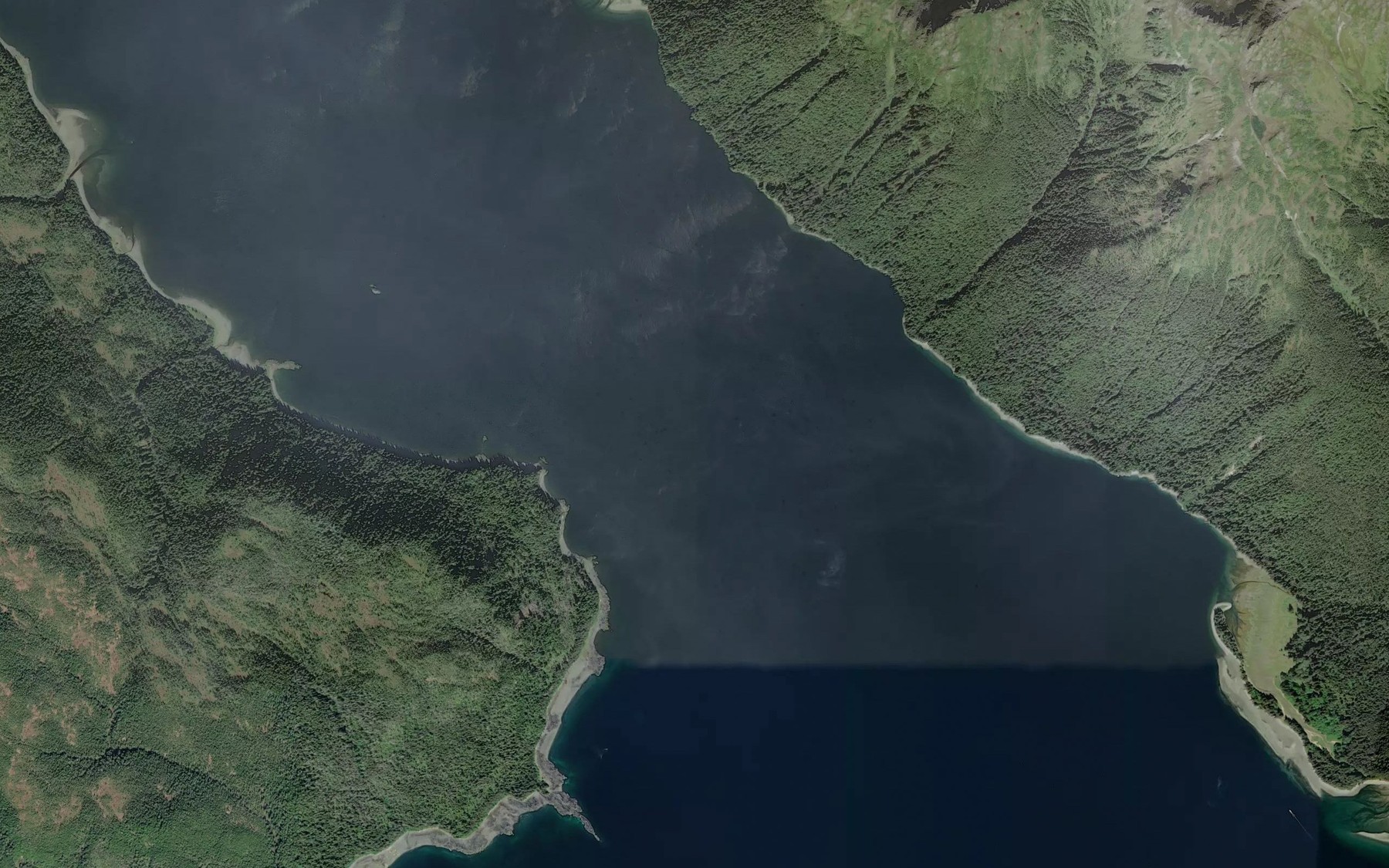 Satellite map of the North Arm Hoonah Sound