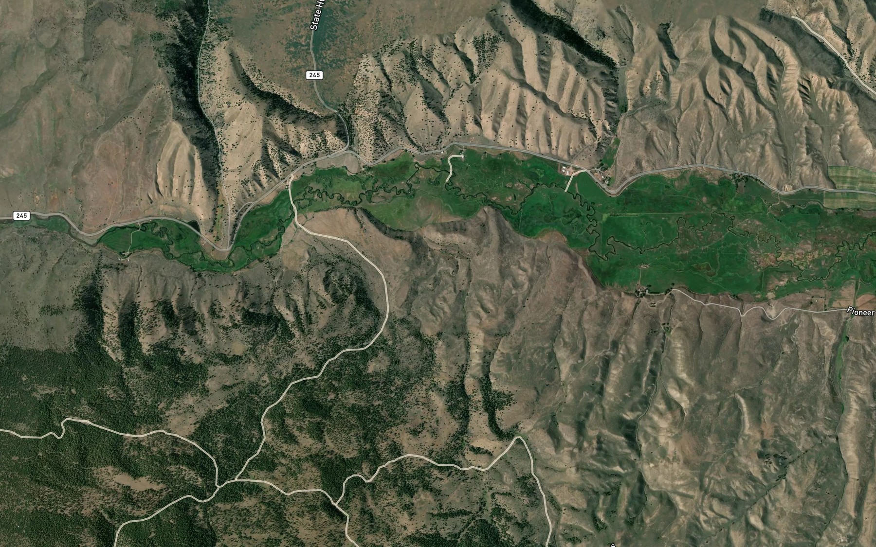Satellite map of the West Fork Stack Creek