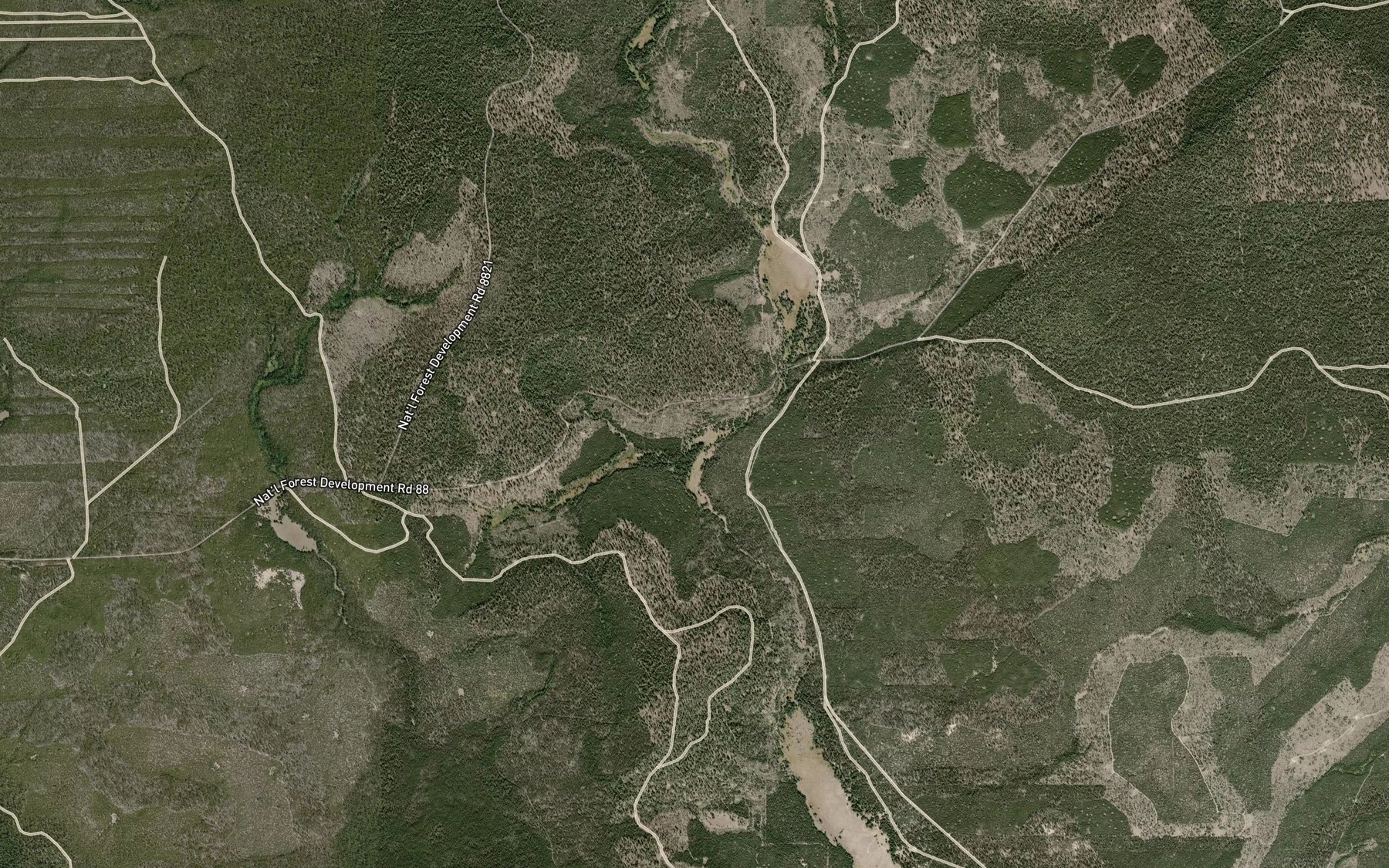 Satellite map of the Yellow Jacket Spring