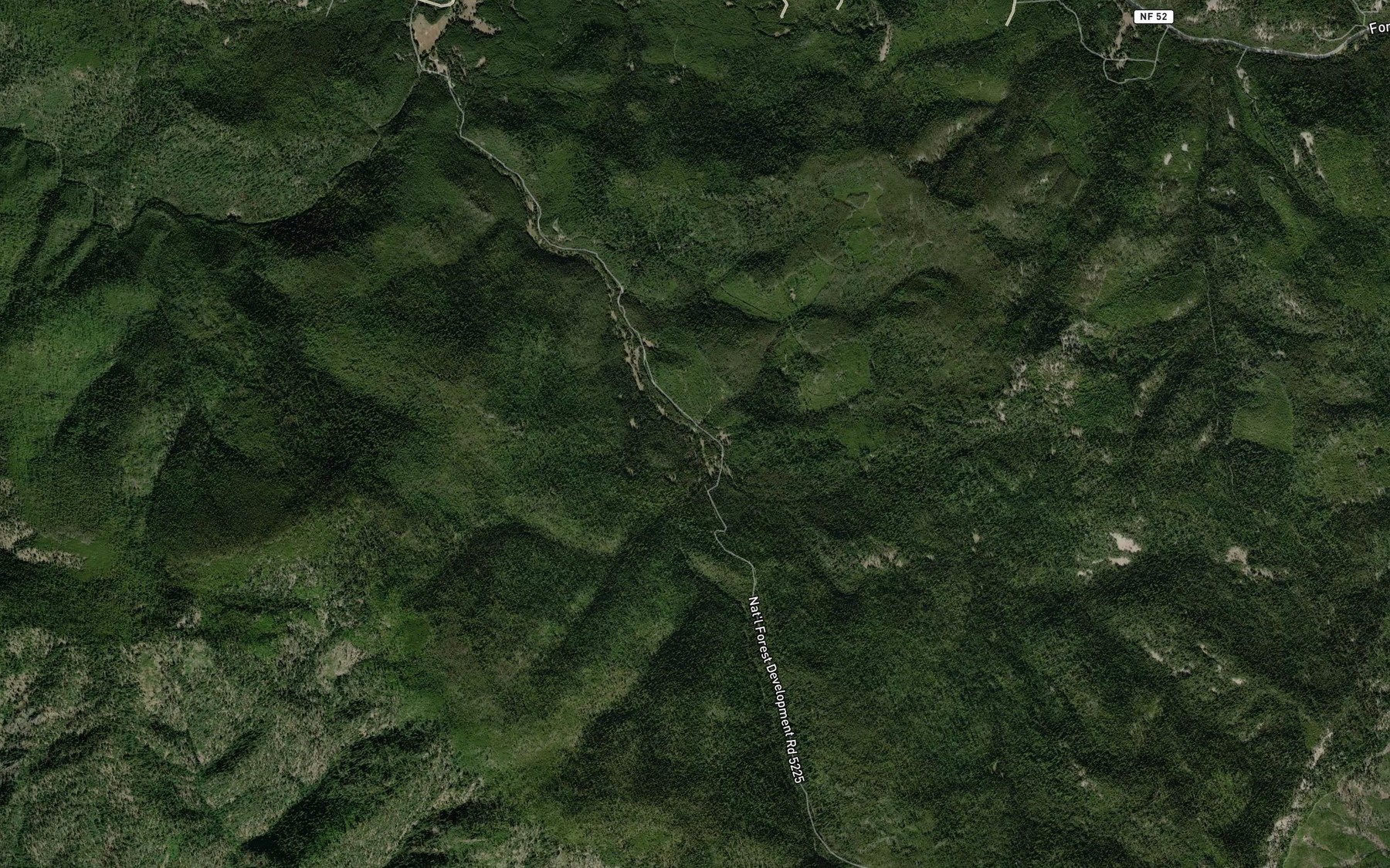 Satellite map of the Martin Creek