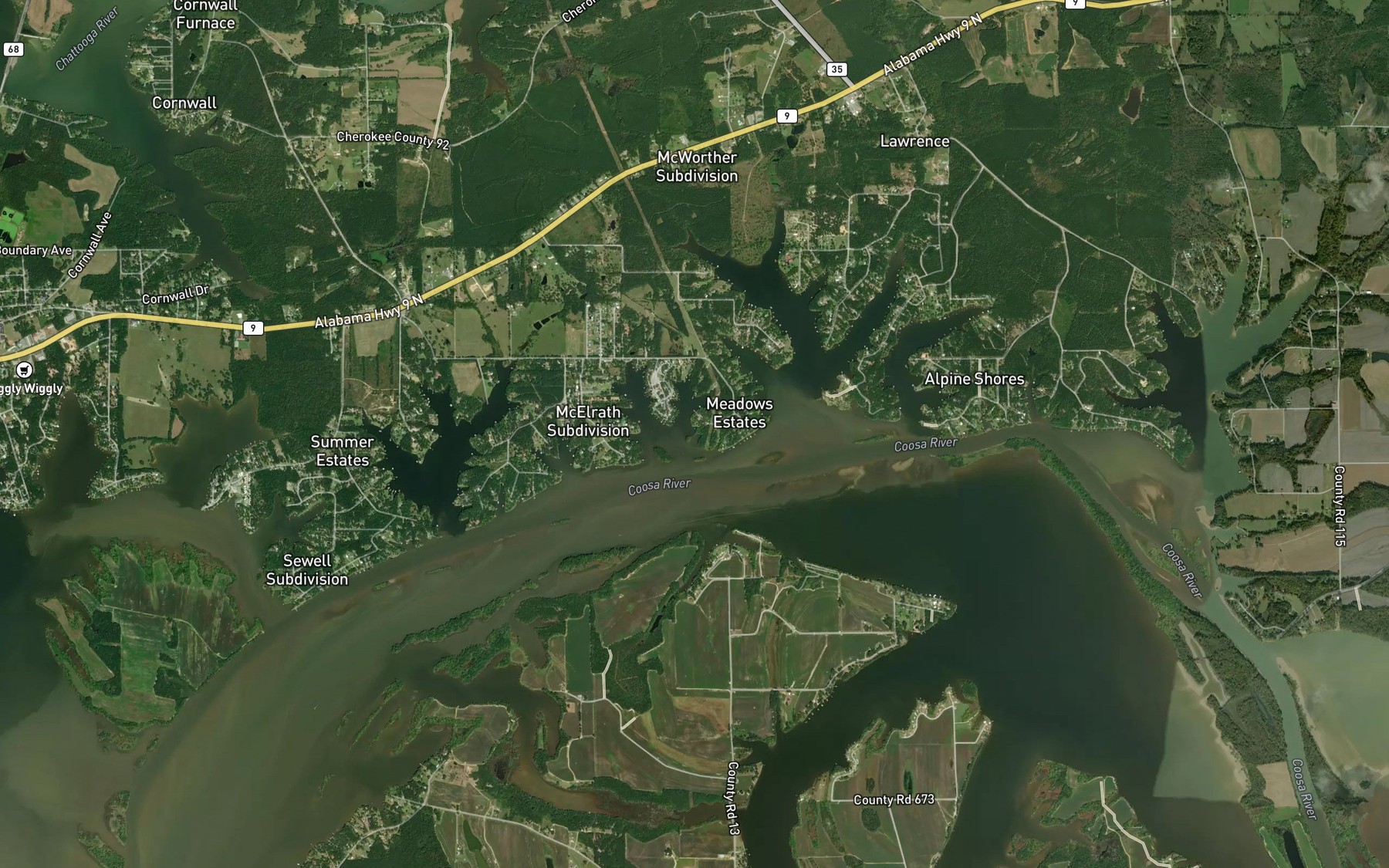 Satellite map of the Spot 7