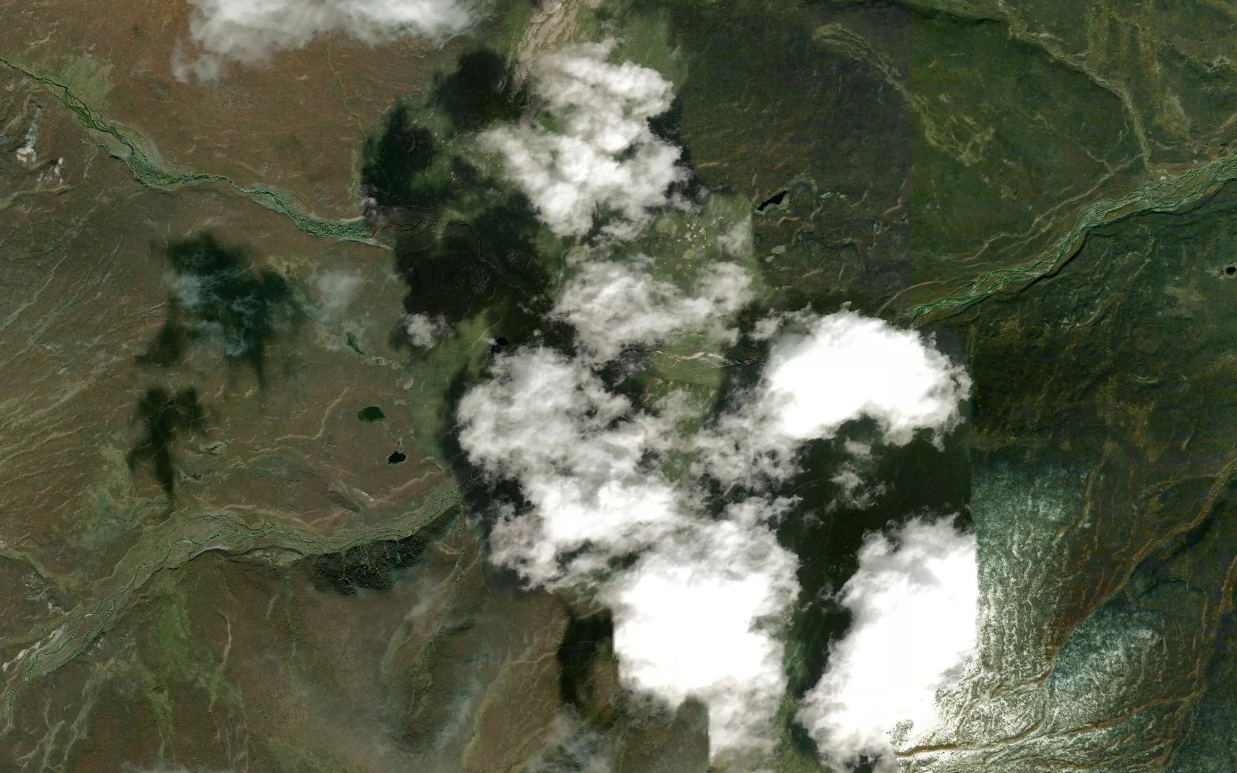 Satellite map of the Busch Creek