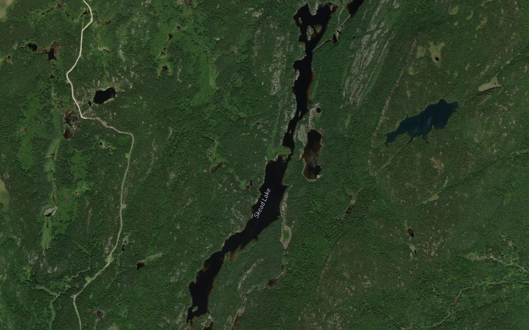 Satellite map of the Skead Lake