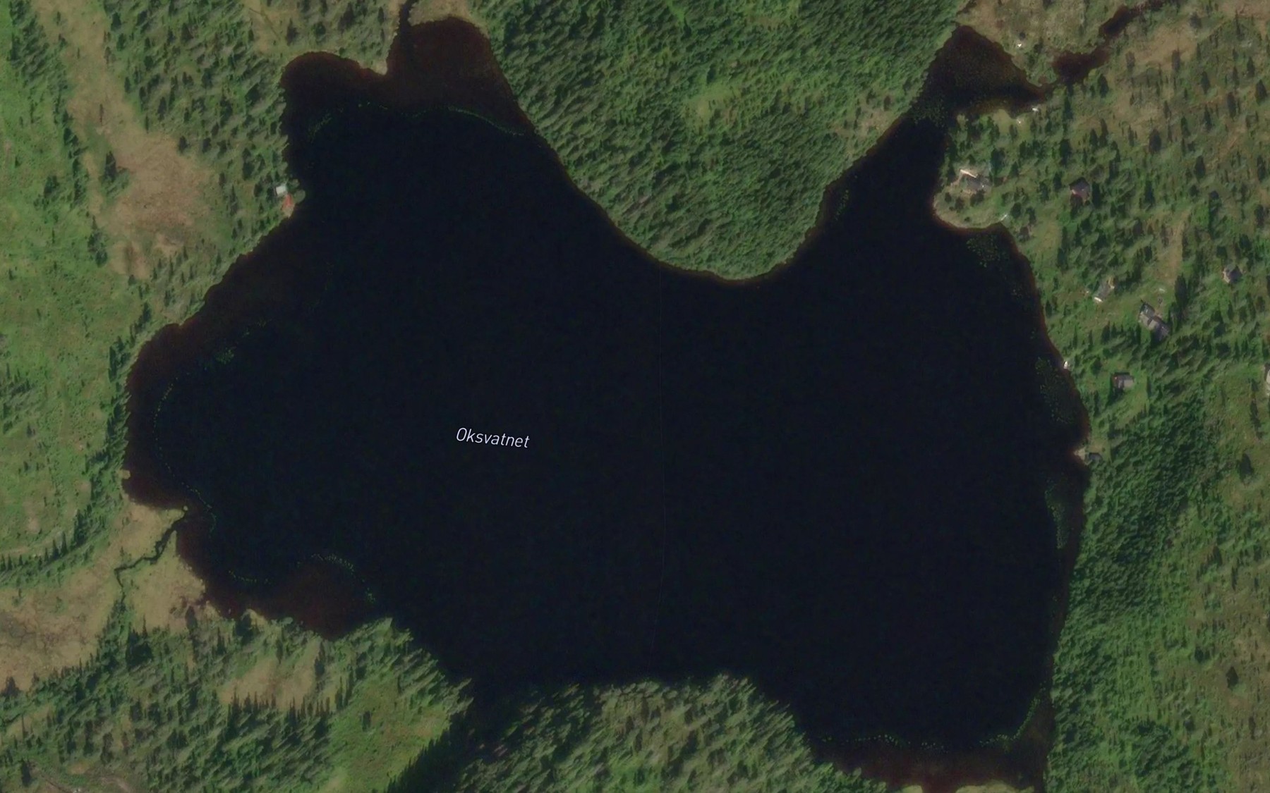 Satellite map of the Oksvatnet