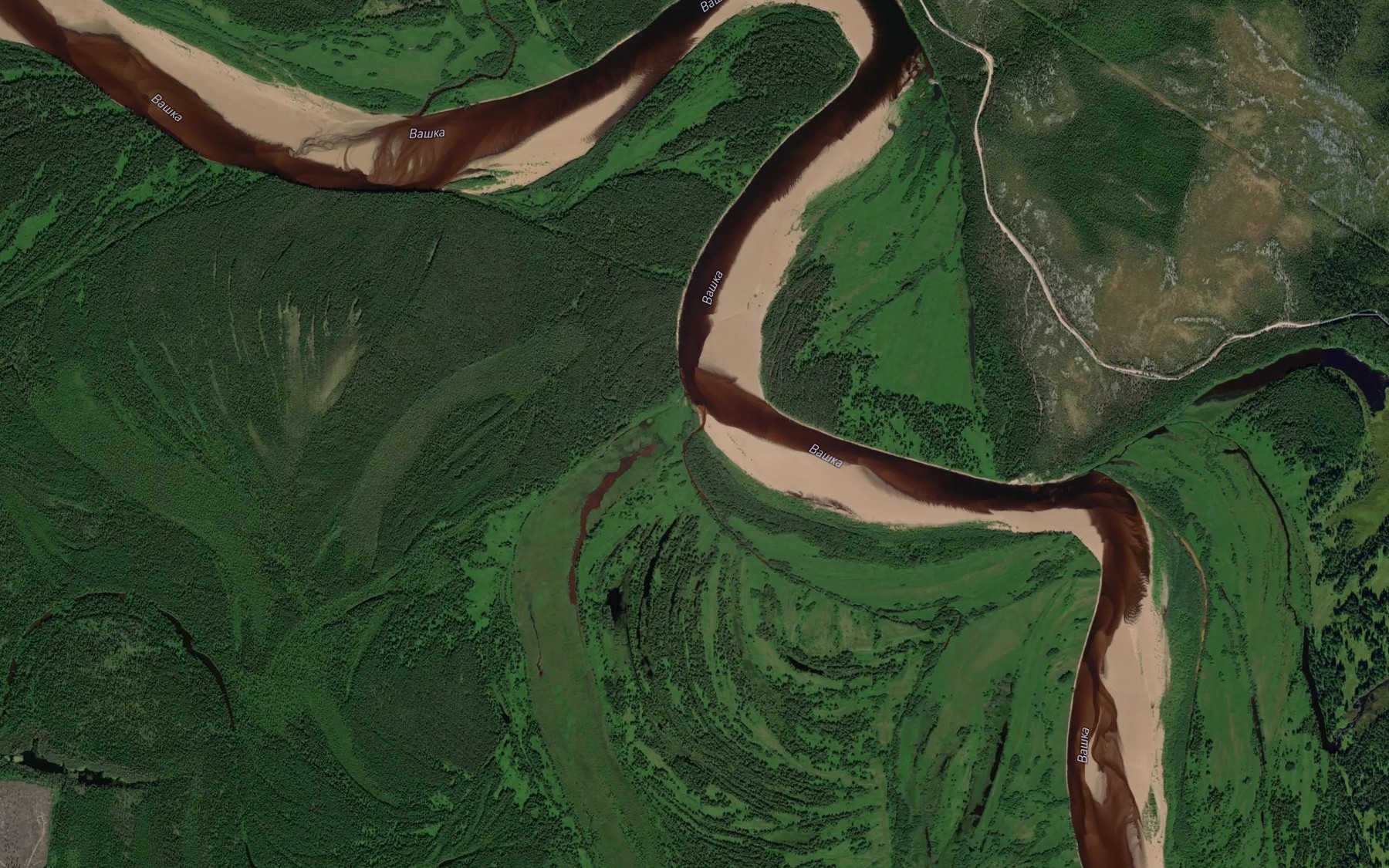 Satellite map of the Yuzhnaya Tseb'yuga