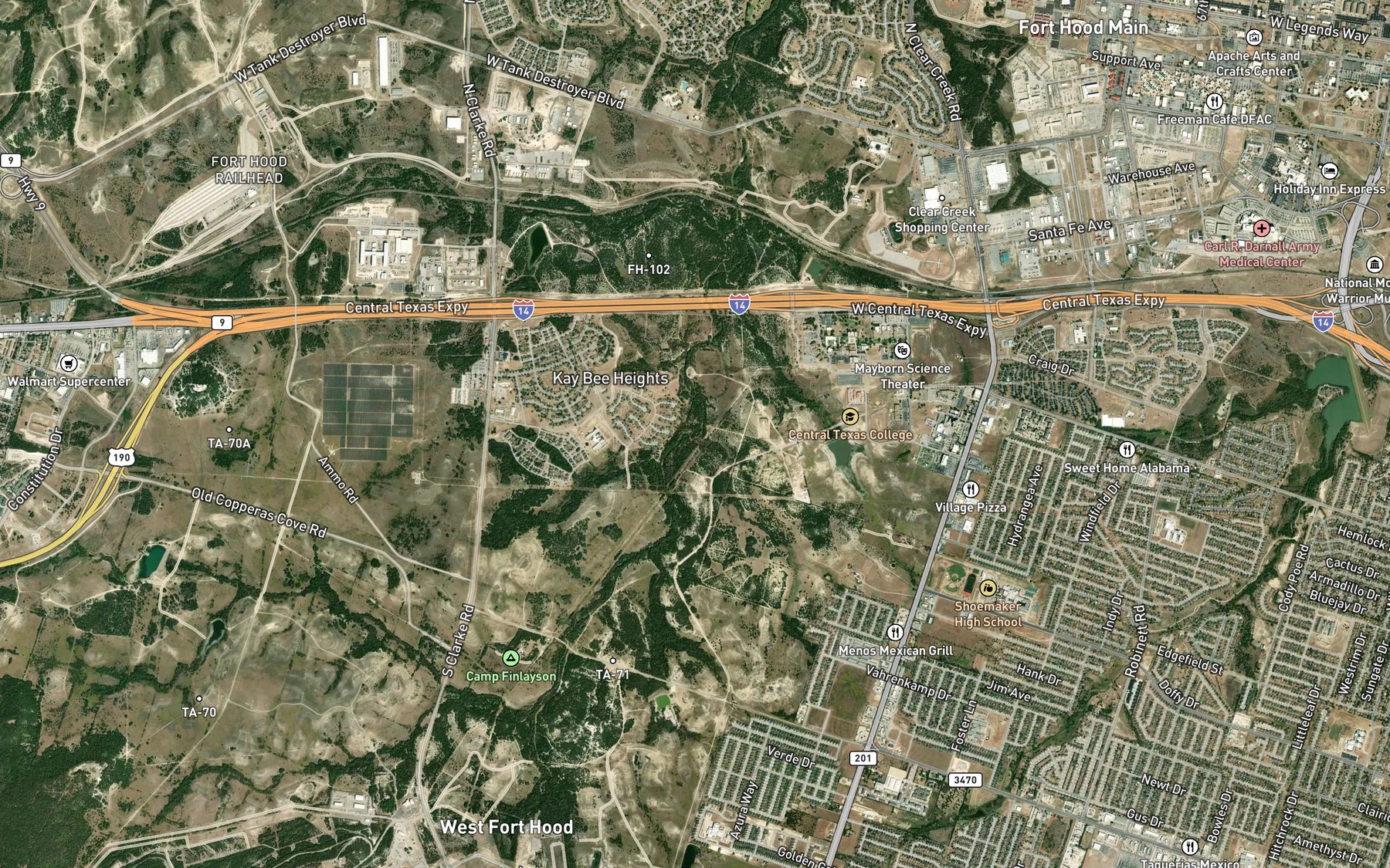 Satellite map of the Montague Lake