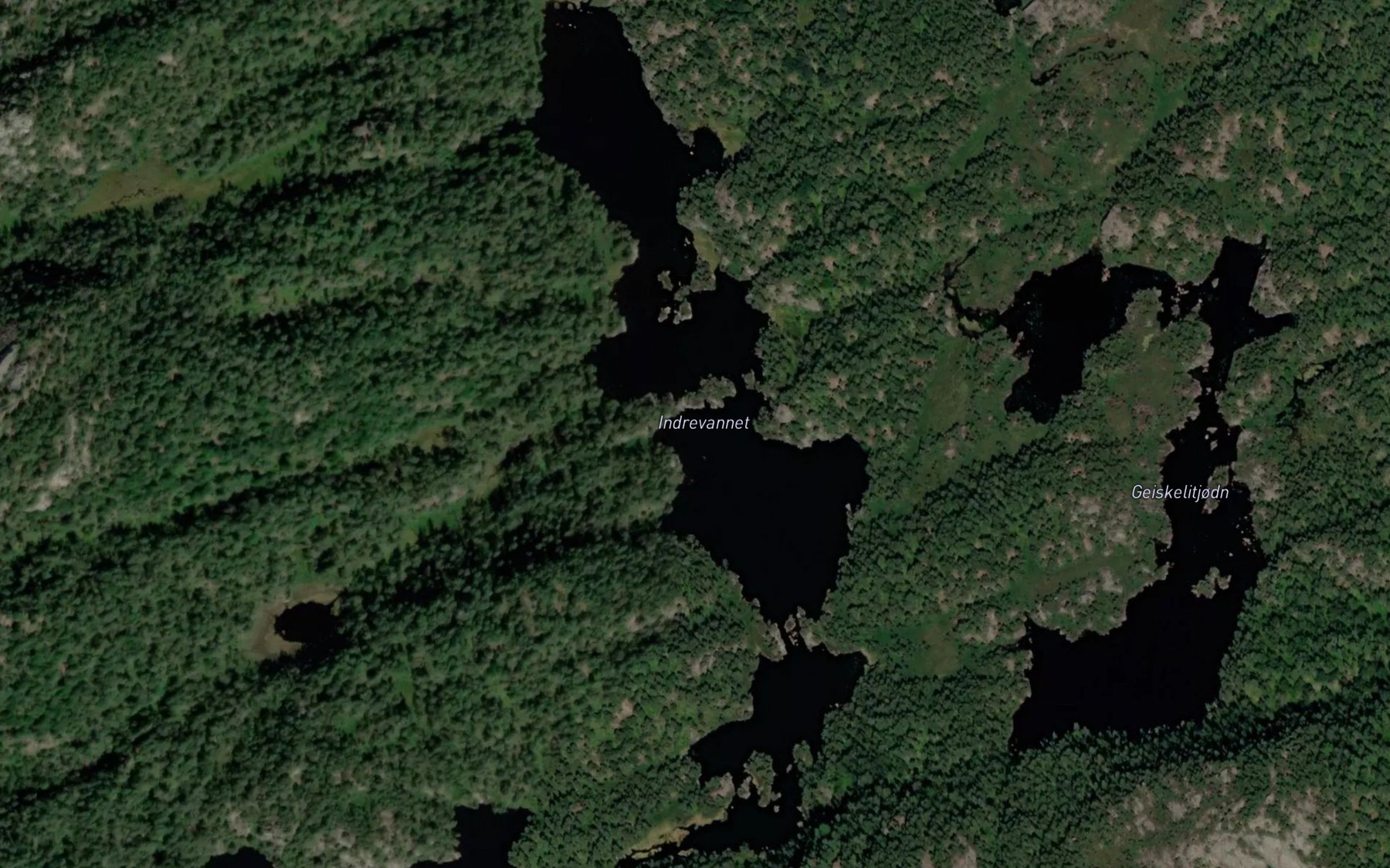 Satellite map of the Indrevannet
