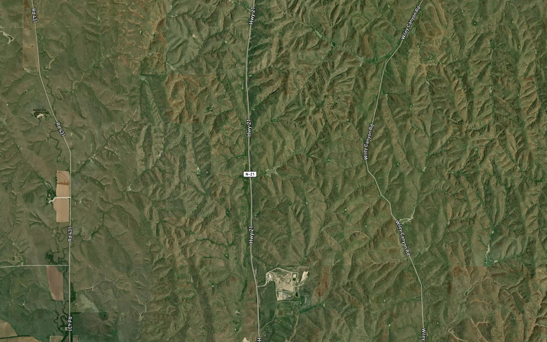 Satellite map of the Carey Reservoir