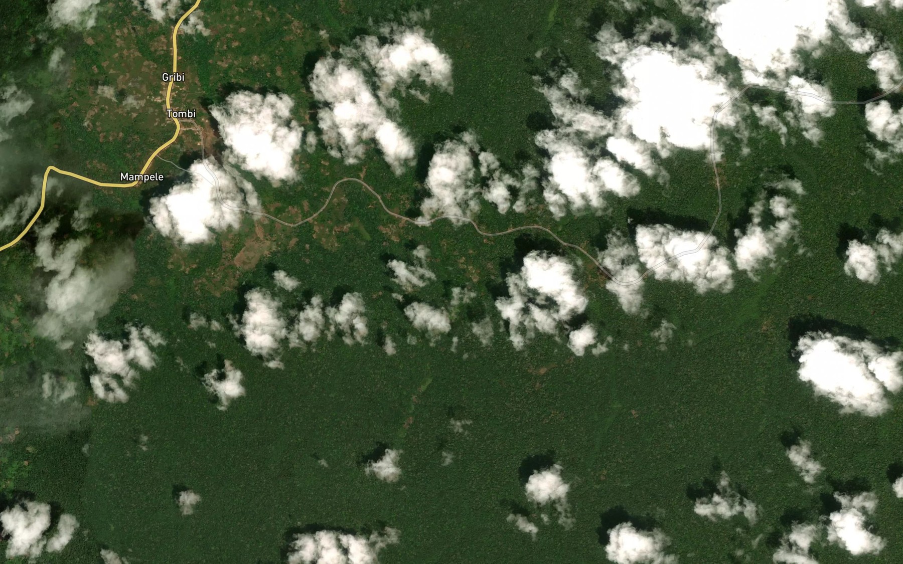 Satellite map of the Menchouka
