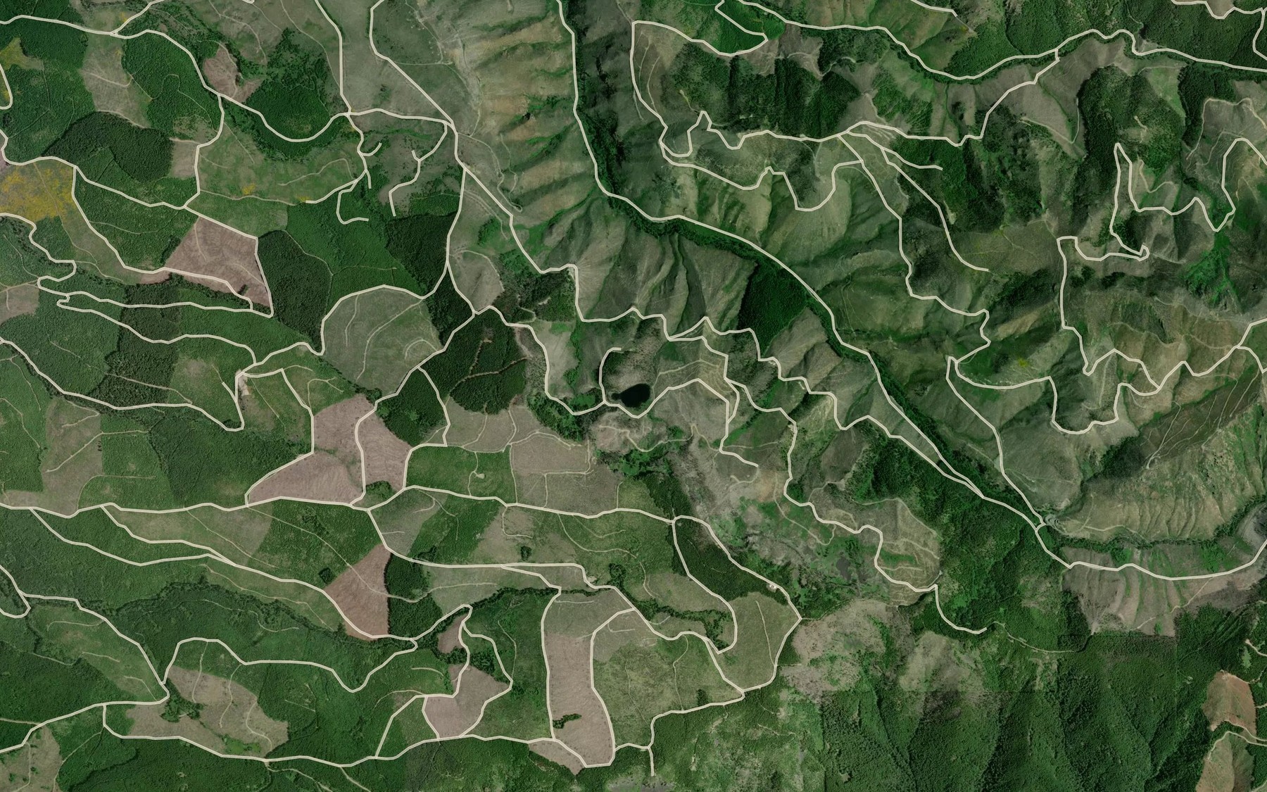 Satellite map of the Emerald Lake