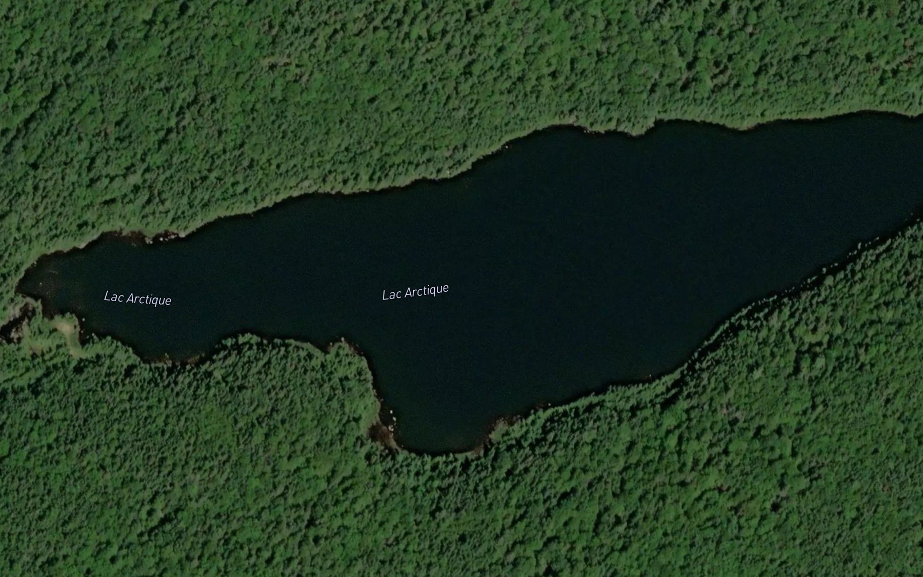 Satellite map of the Lac Arctique