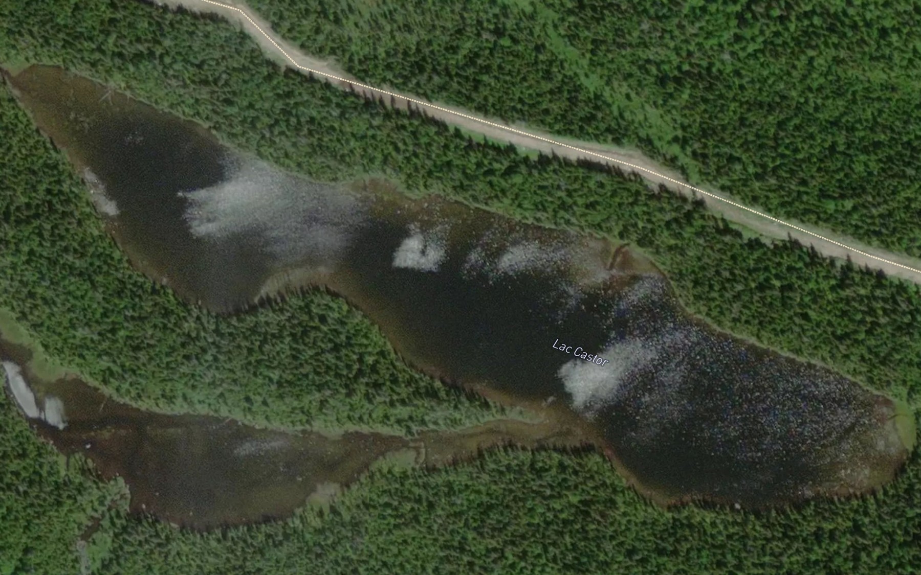 Satellite map of the Lac Castor