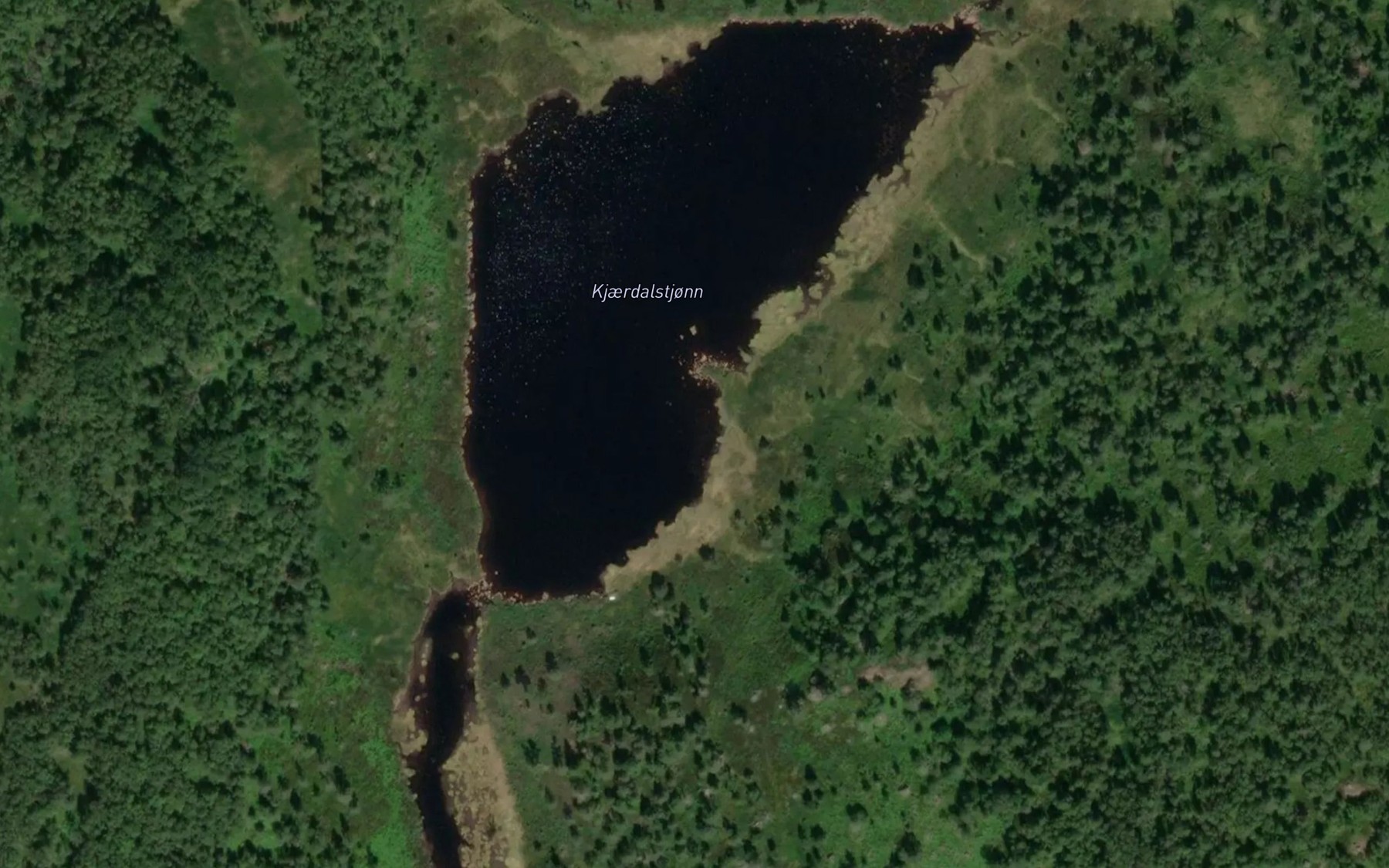 Satellite map of the Kjaerdalstjonn