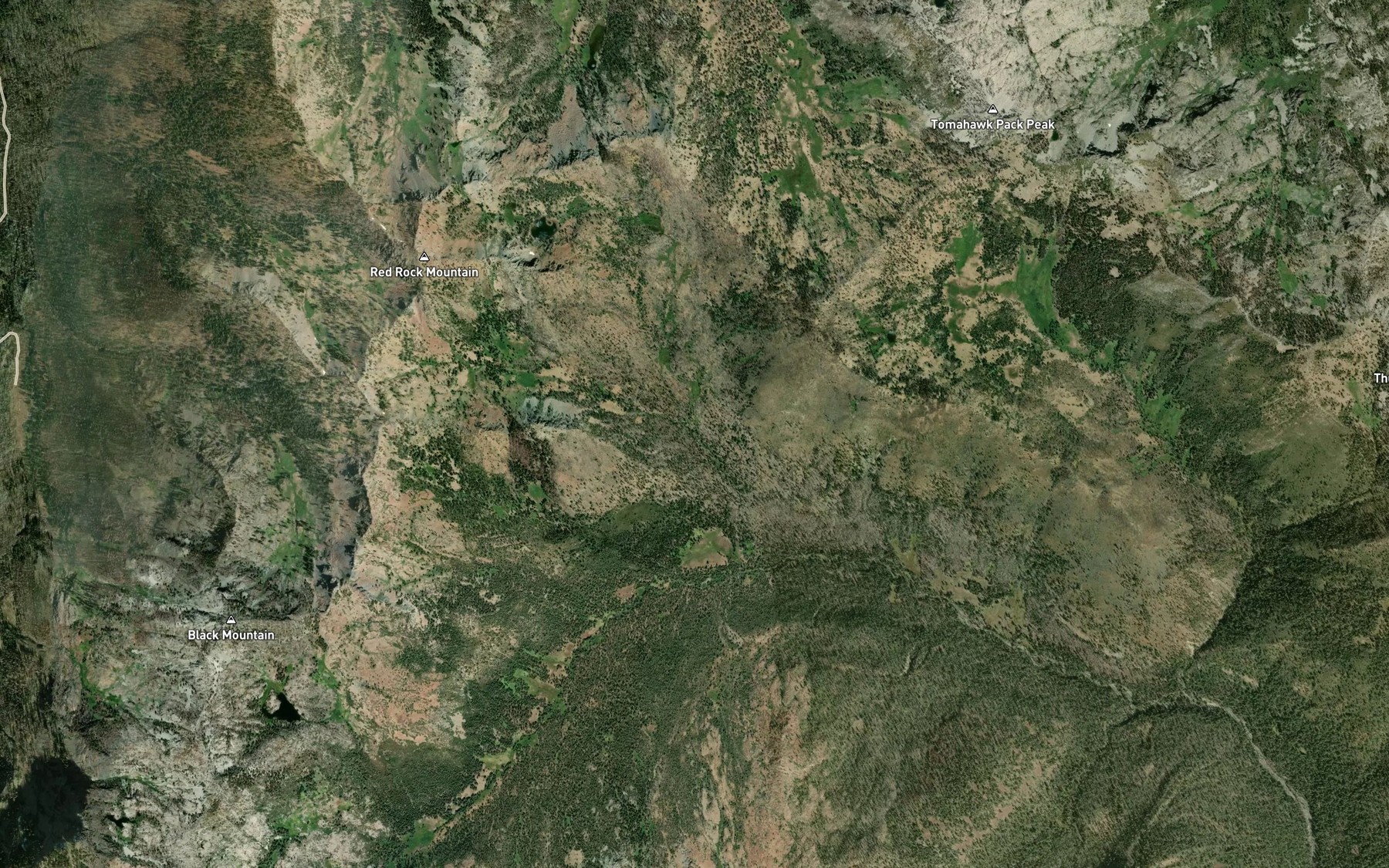 Satellite map of the Sunrise Creek