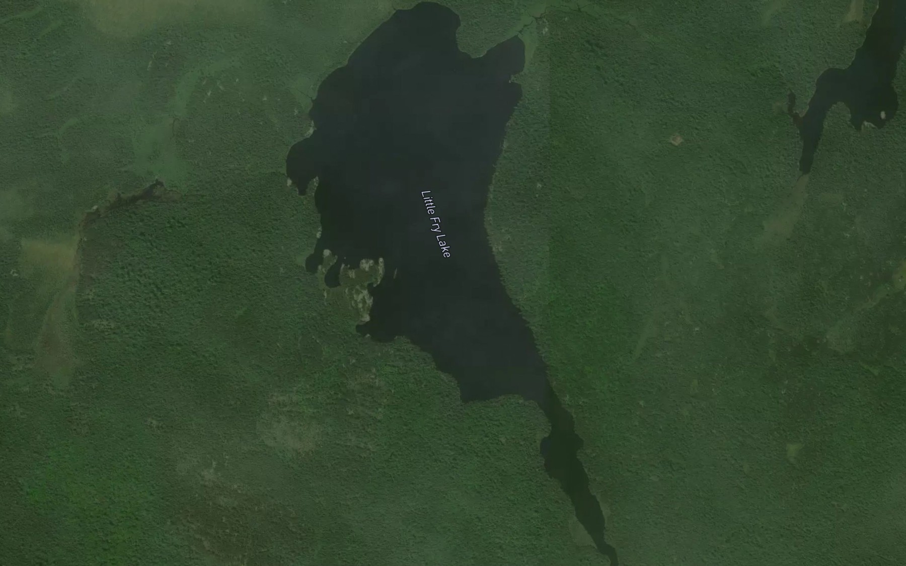 Satellite map of the Little Fry Lake