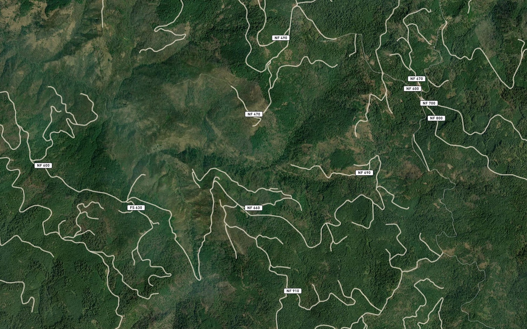 Satellite map of the Maverick Creek