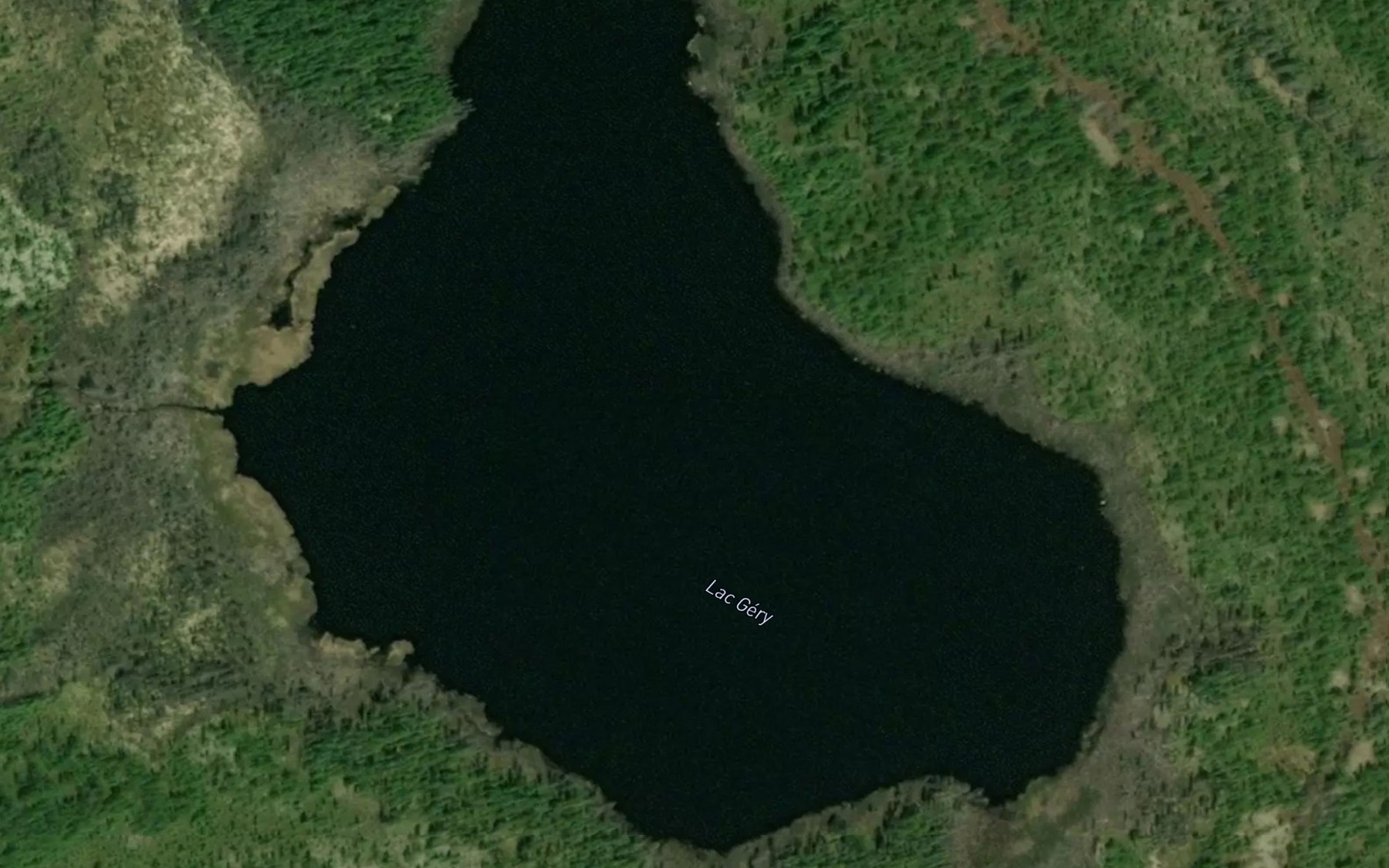 Satellite map of the Lac Gery