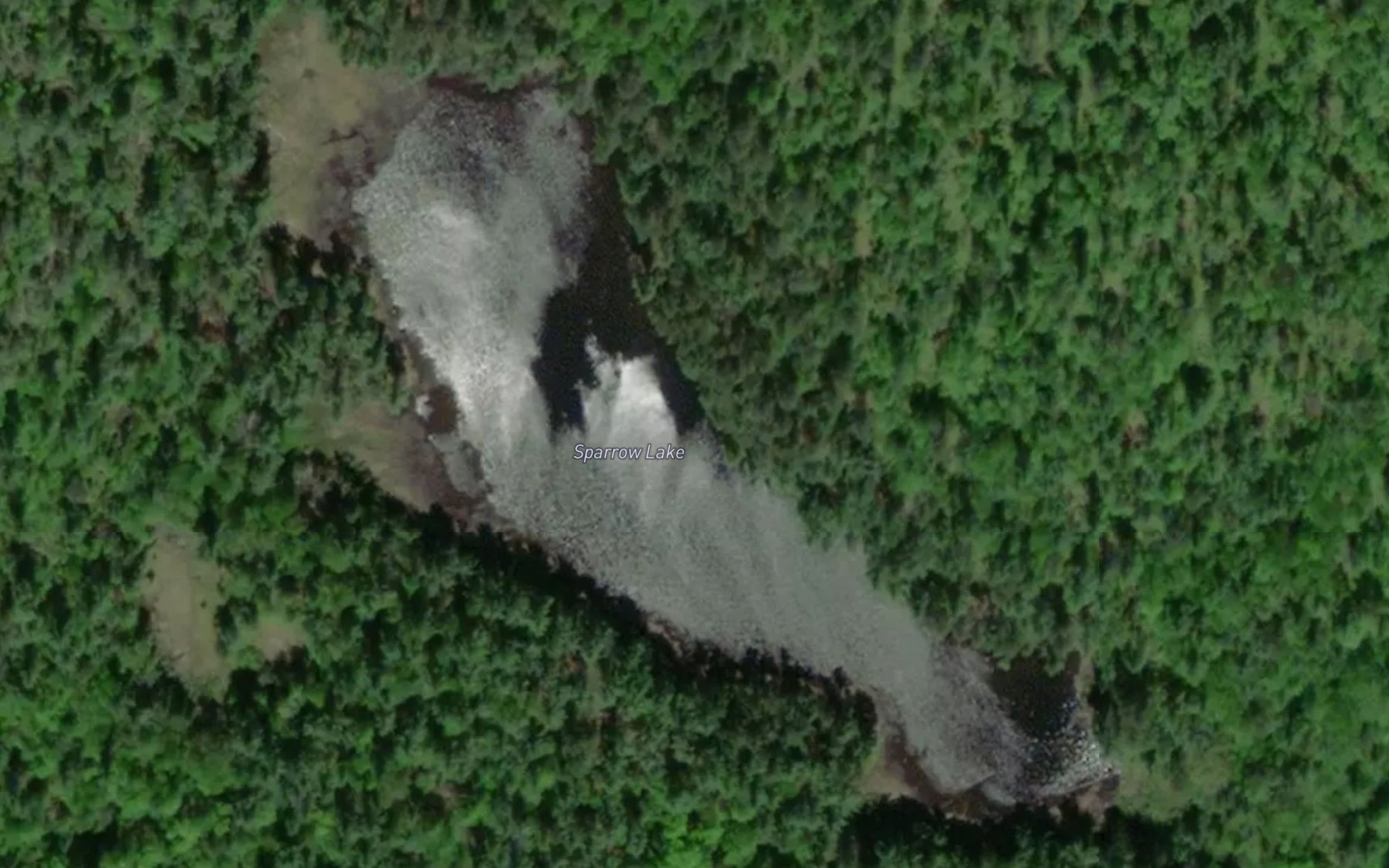 Satellite map of the Sparrow Lake