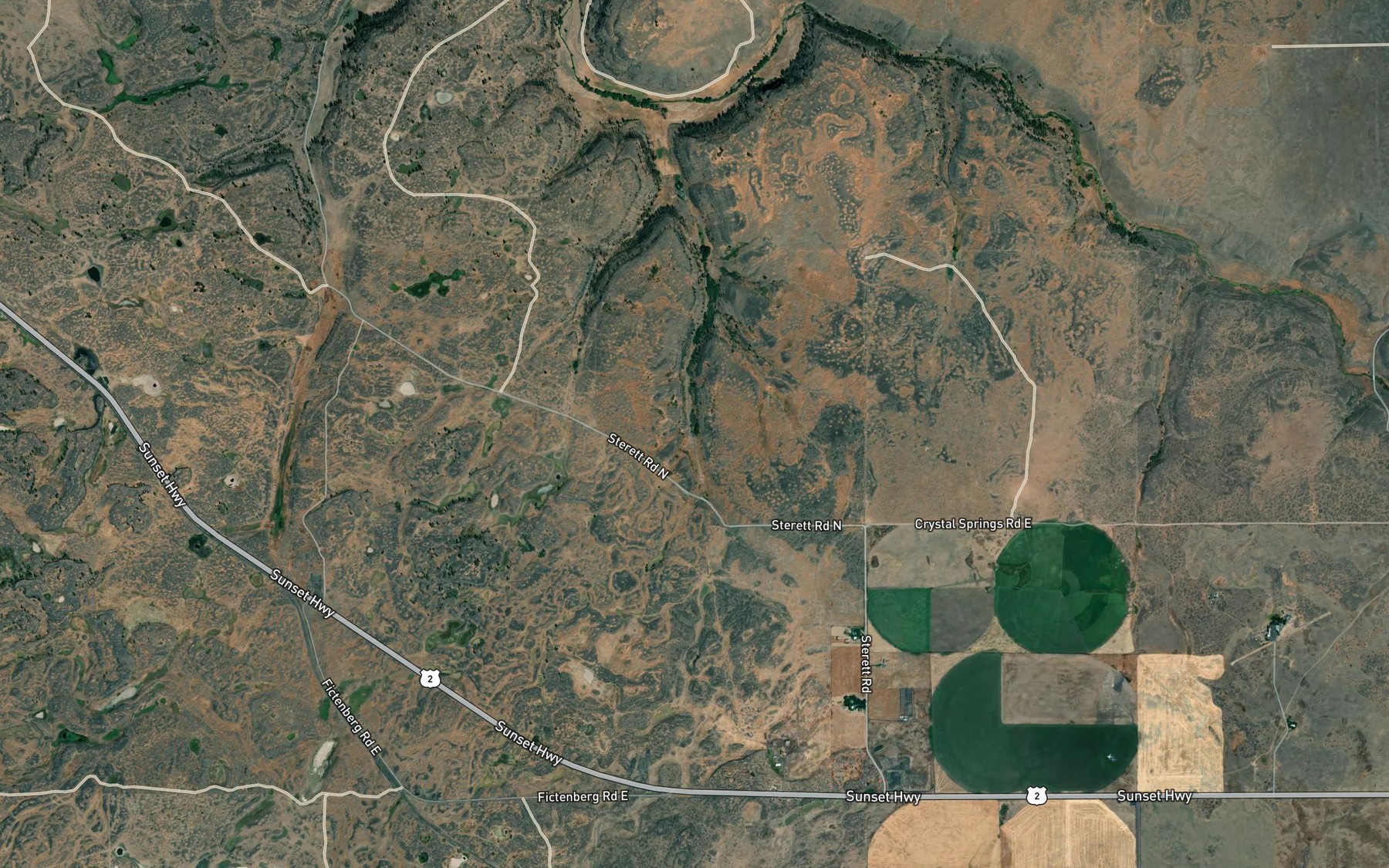 Satellite map of the Mosquito Spring