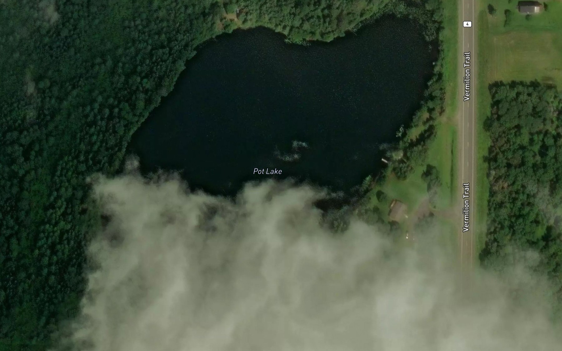 Satellite map of the Pot Lake