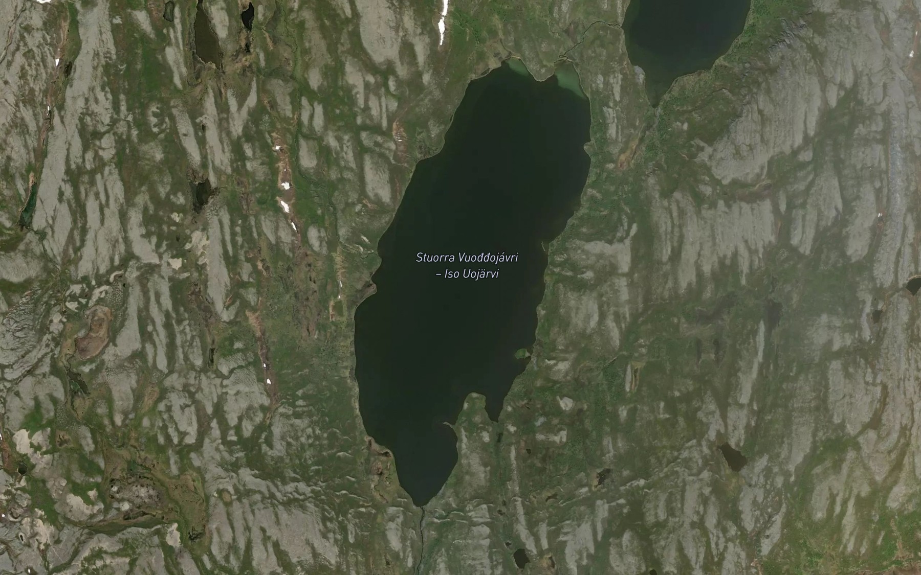 Satellite map of the Stuorra Vuoggojavri