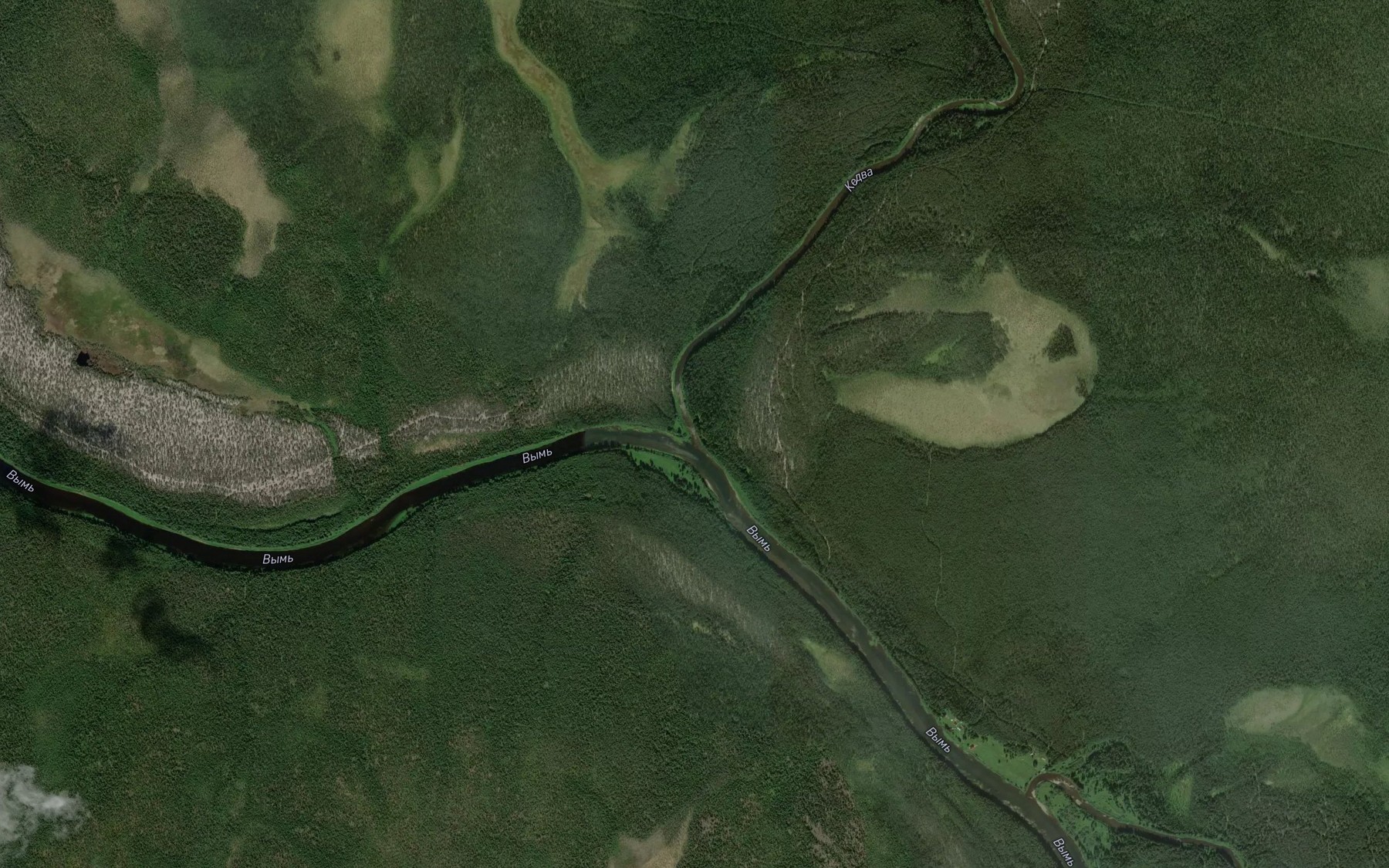 Satellite map of the Kedva