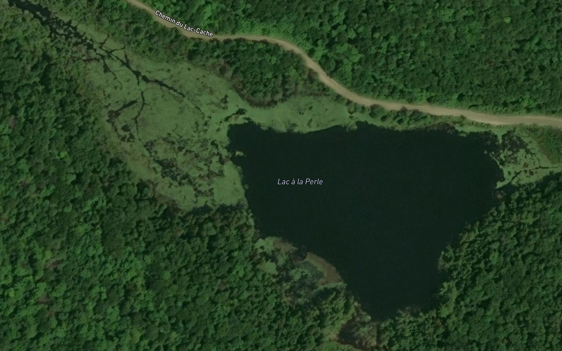Satellite map of the Lac a la Perle