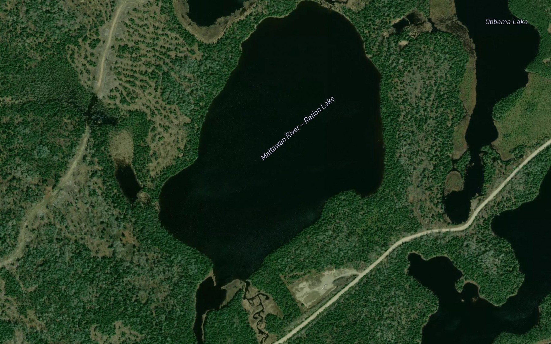 Satellite map of the Ration Lake